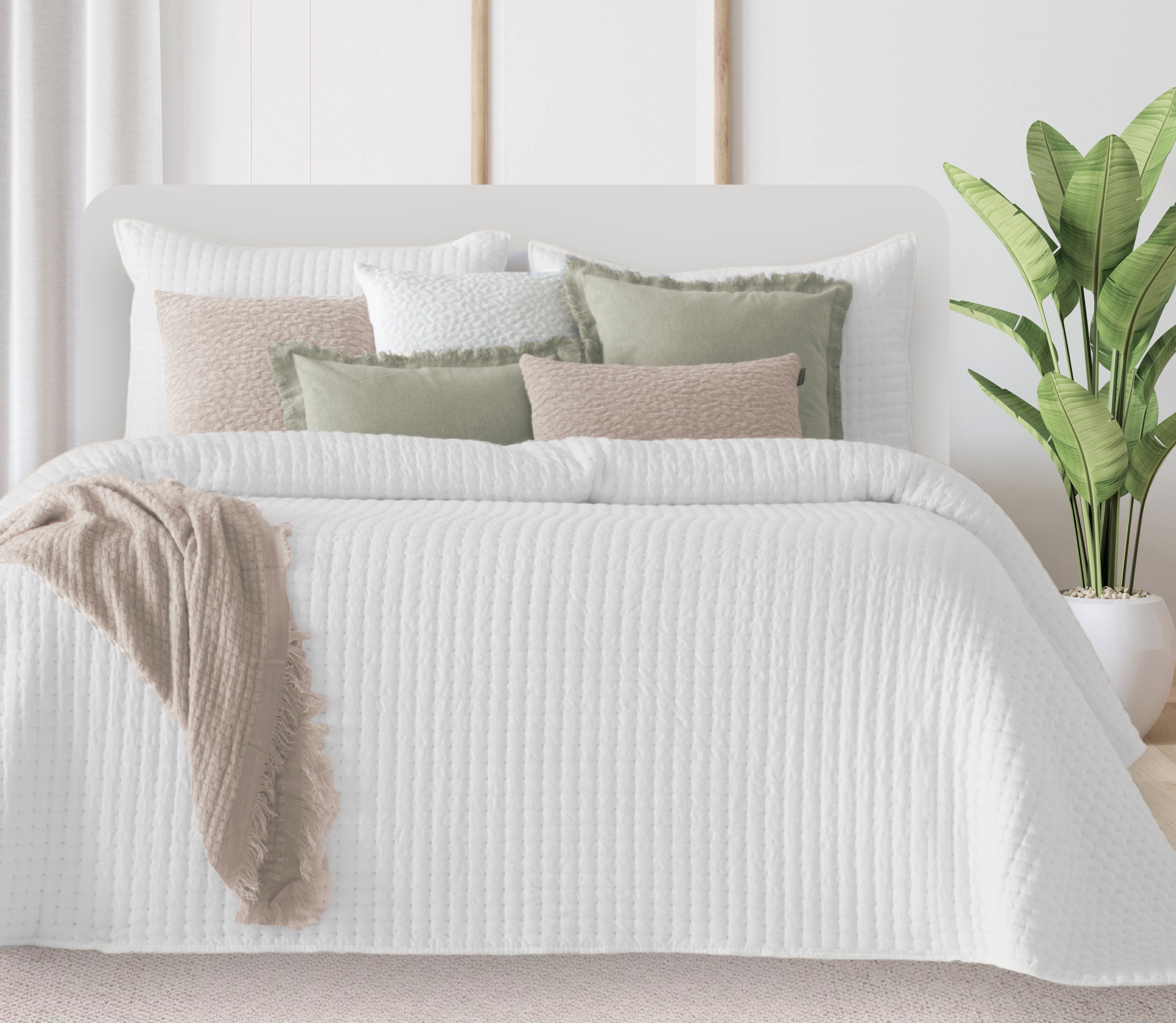 Couvre-lit Soria Blanc