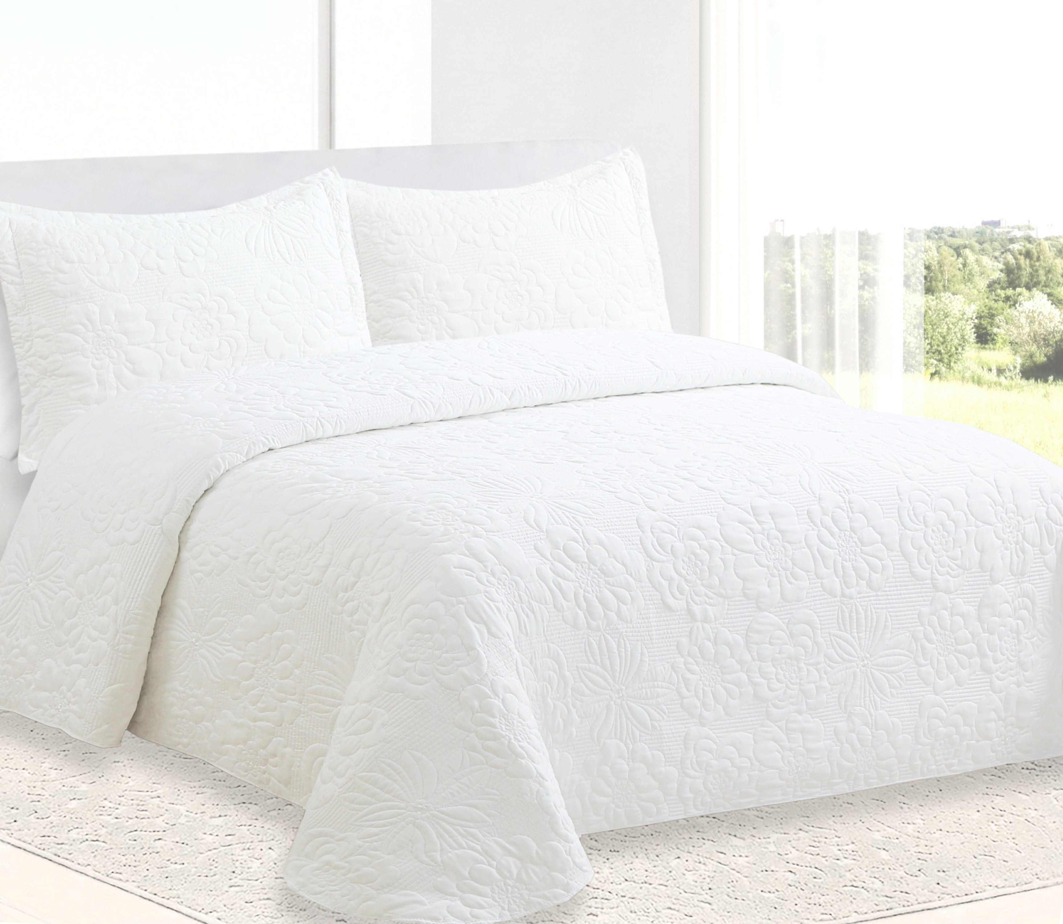 Couvre-lit Brodé Davi Perle