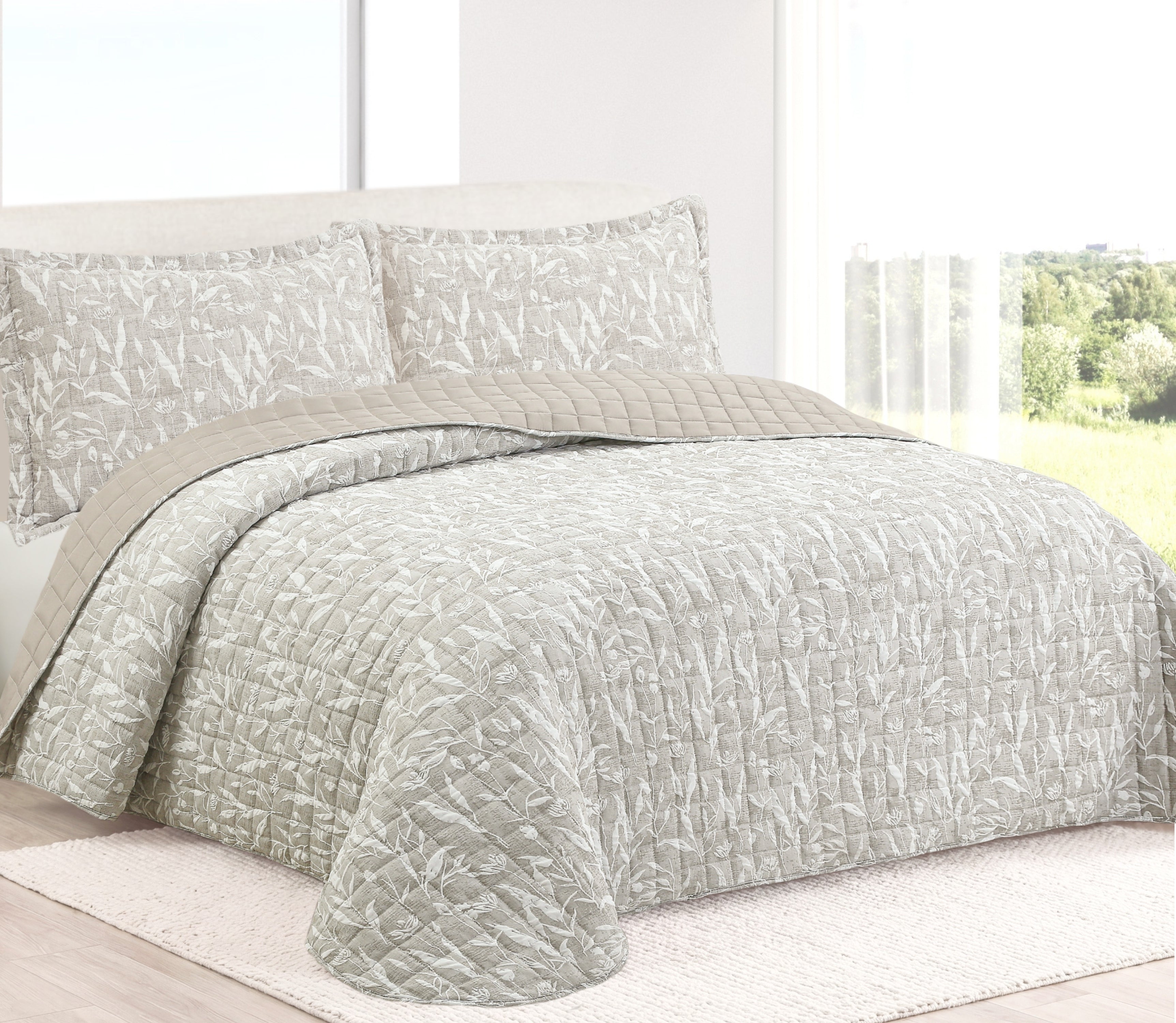 Couvre-lit Liane Taupe