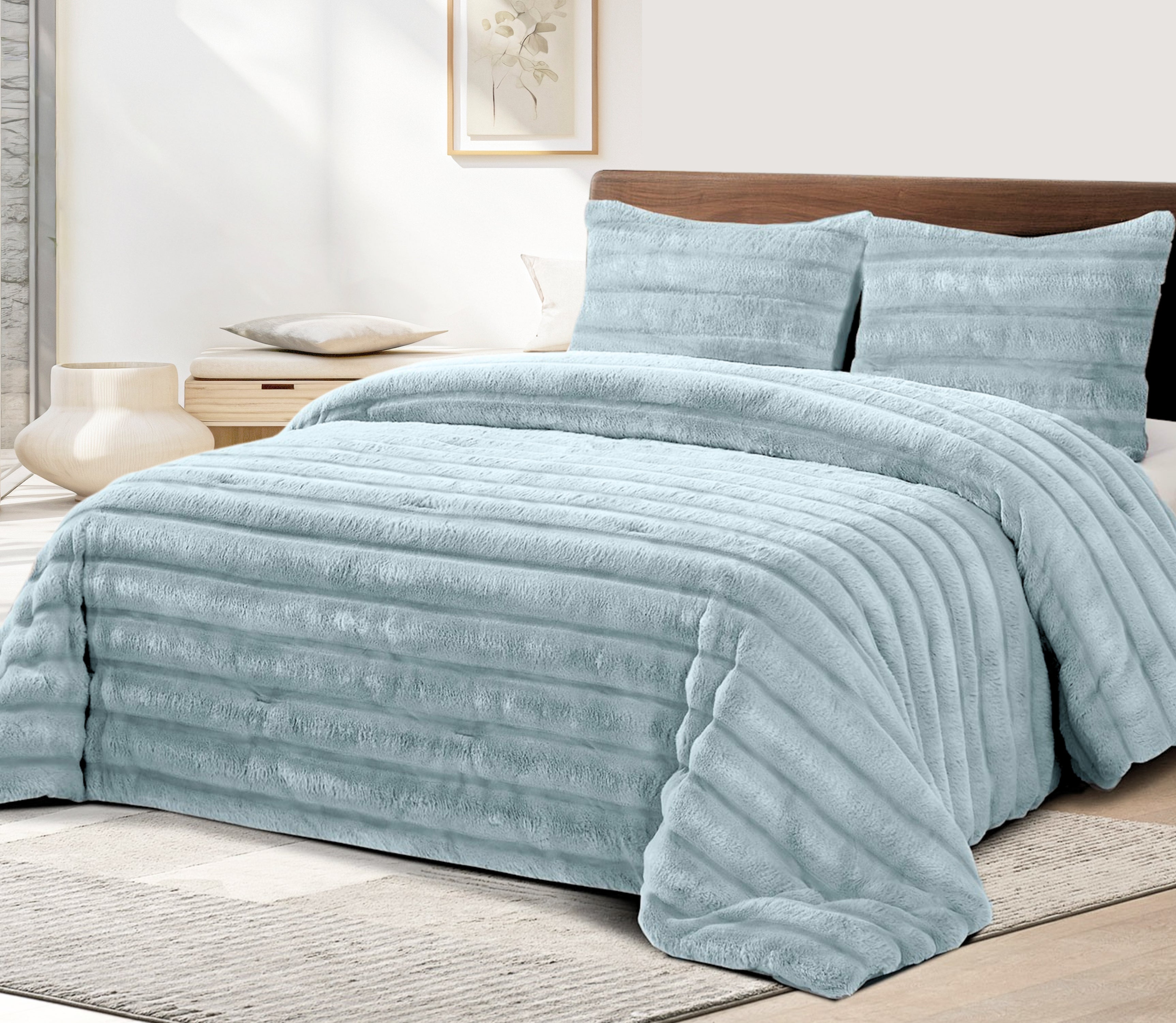 Sherpa-Bettdecke Nuan Wassergrün