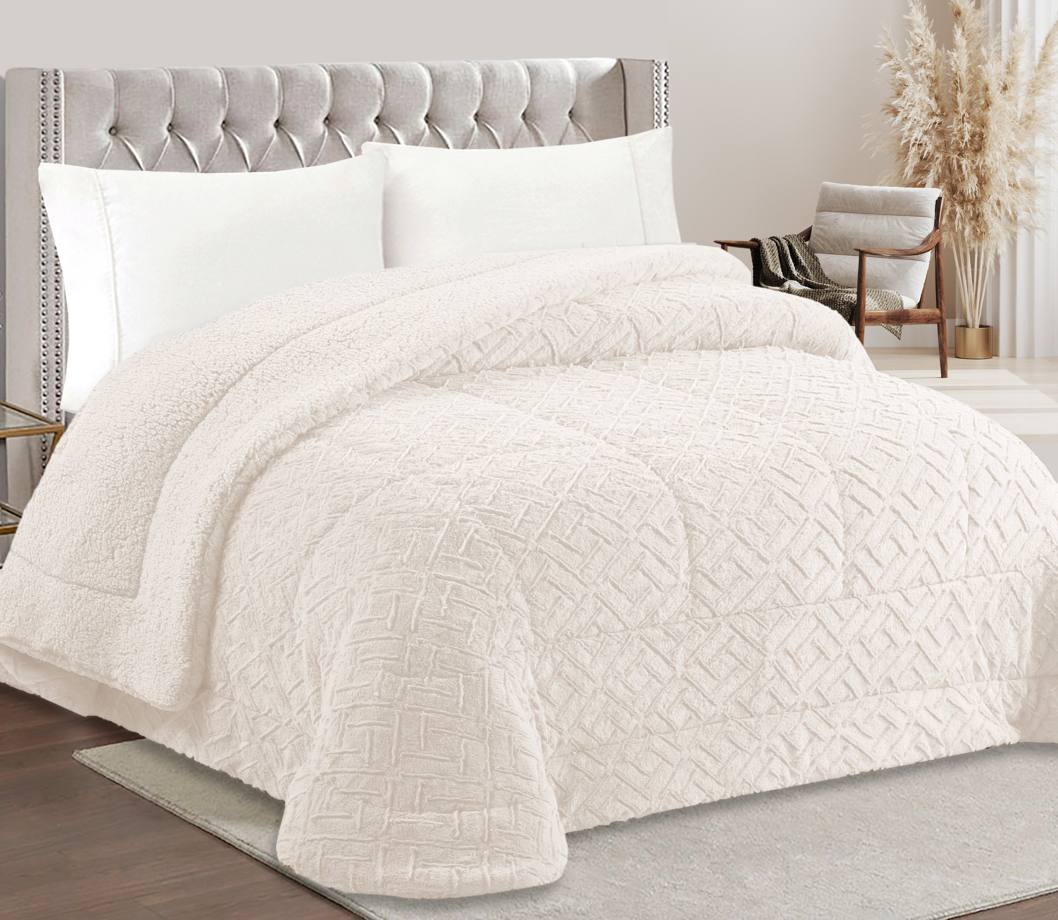 Sherpa Bed-Cover Lanir Pearl