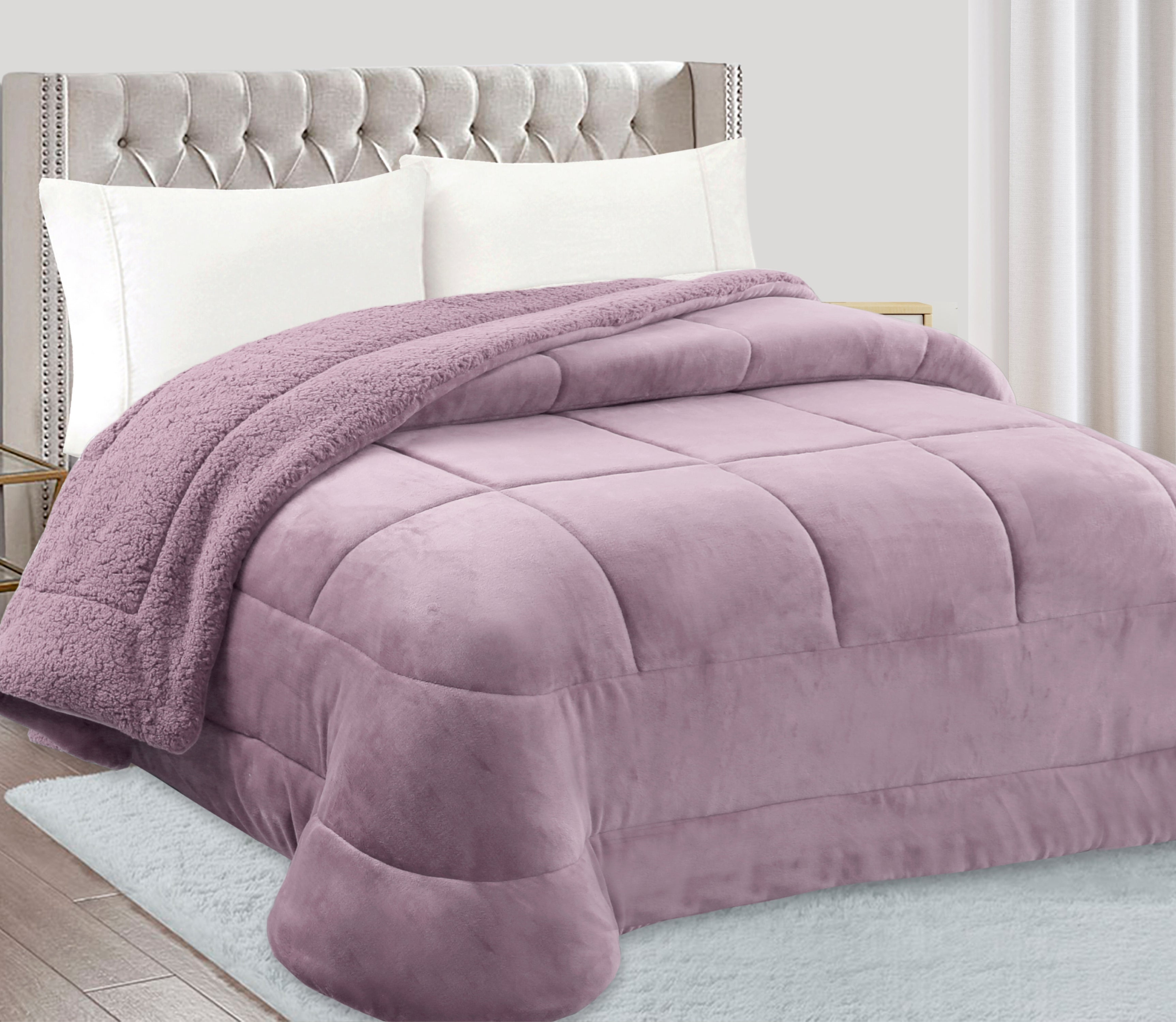 Couvre-lit Sherpa Nirna Violet