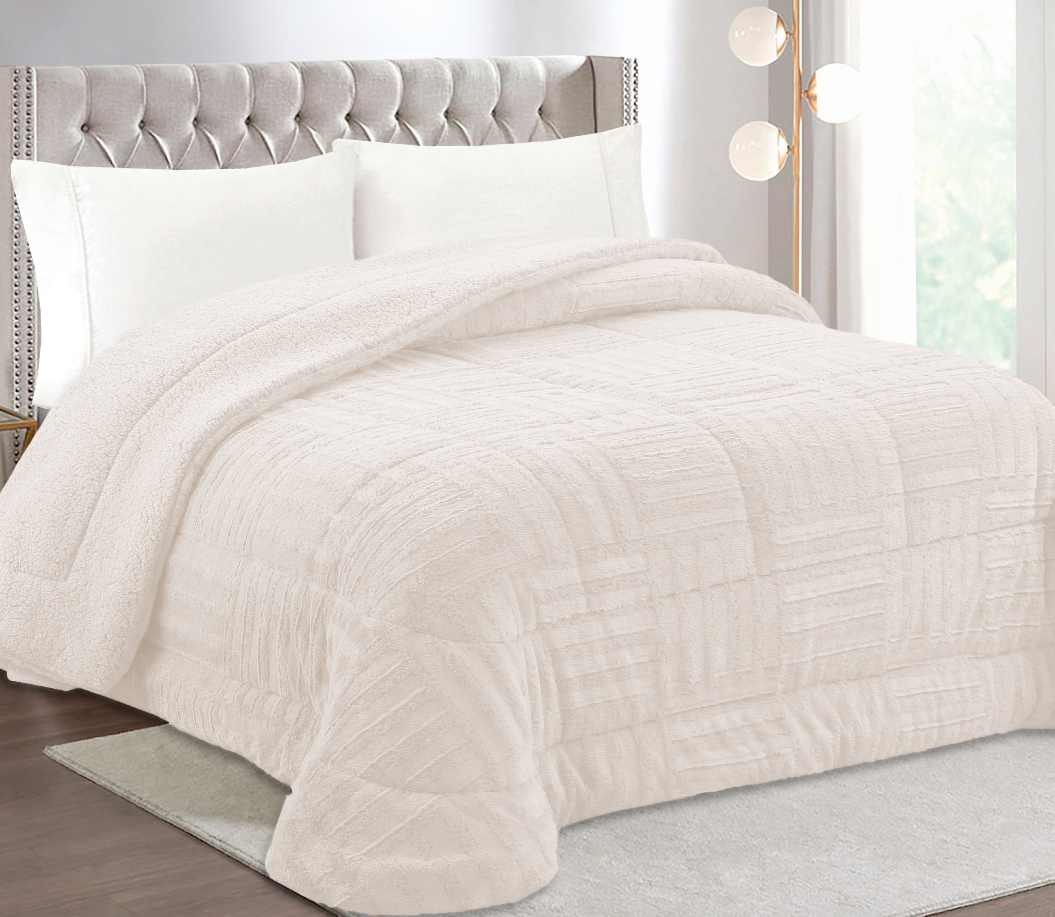 Couvre-lit Sherpa Nuve Pearl