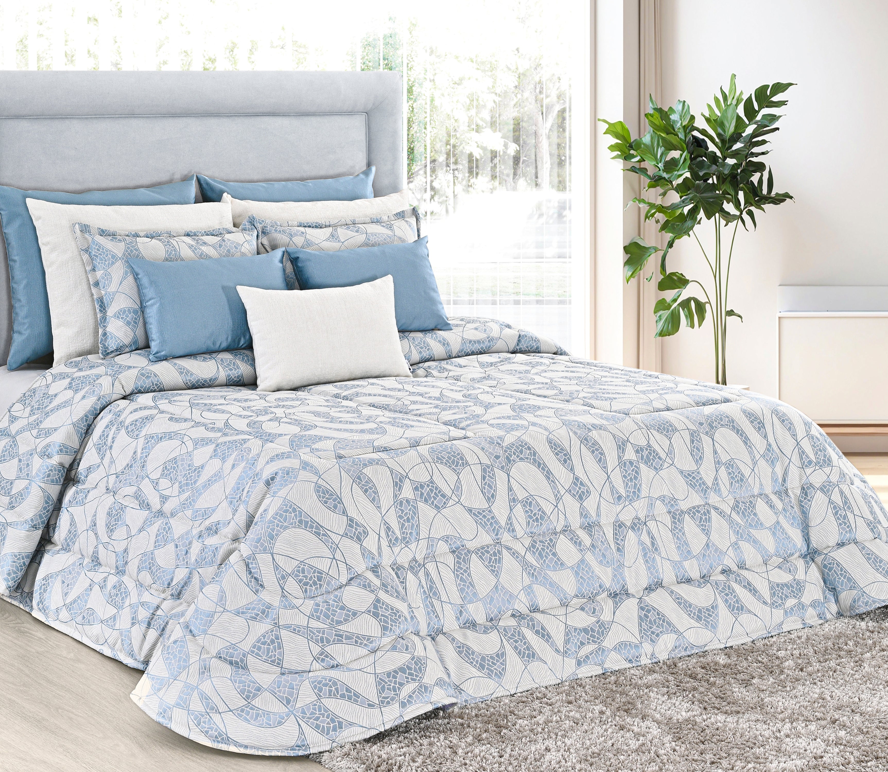 Couvre-lit Dirce Bleu