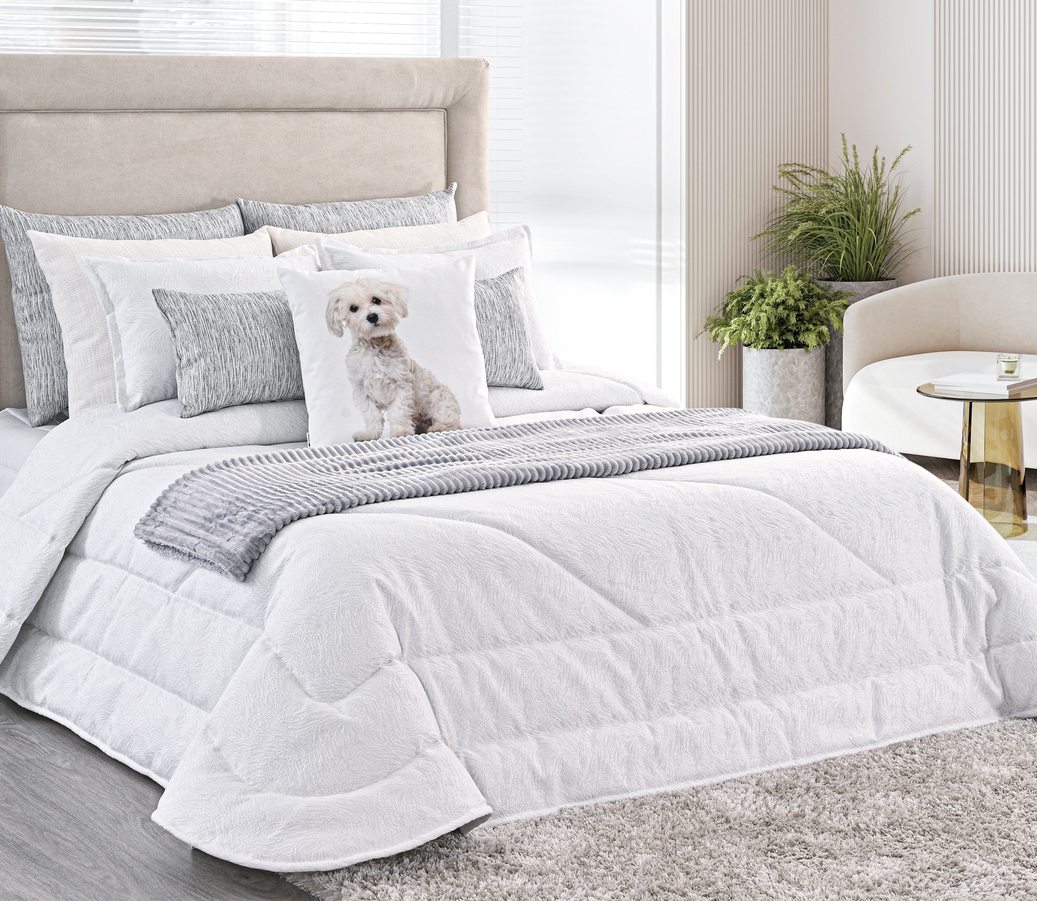 Tagesdecke Gian Silber