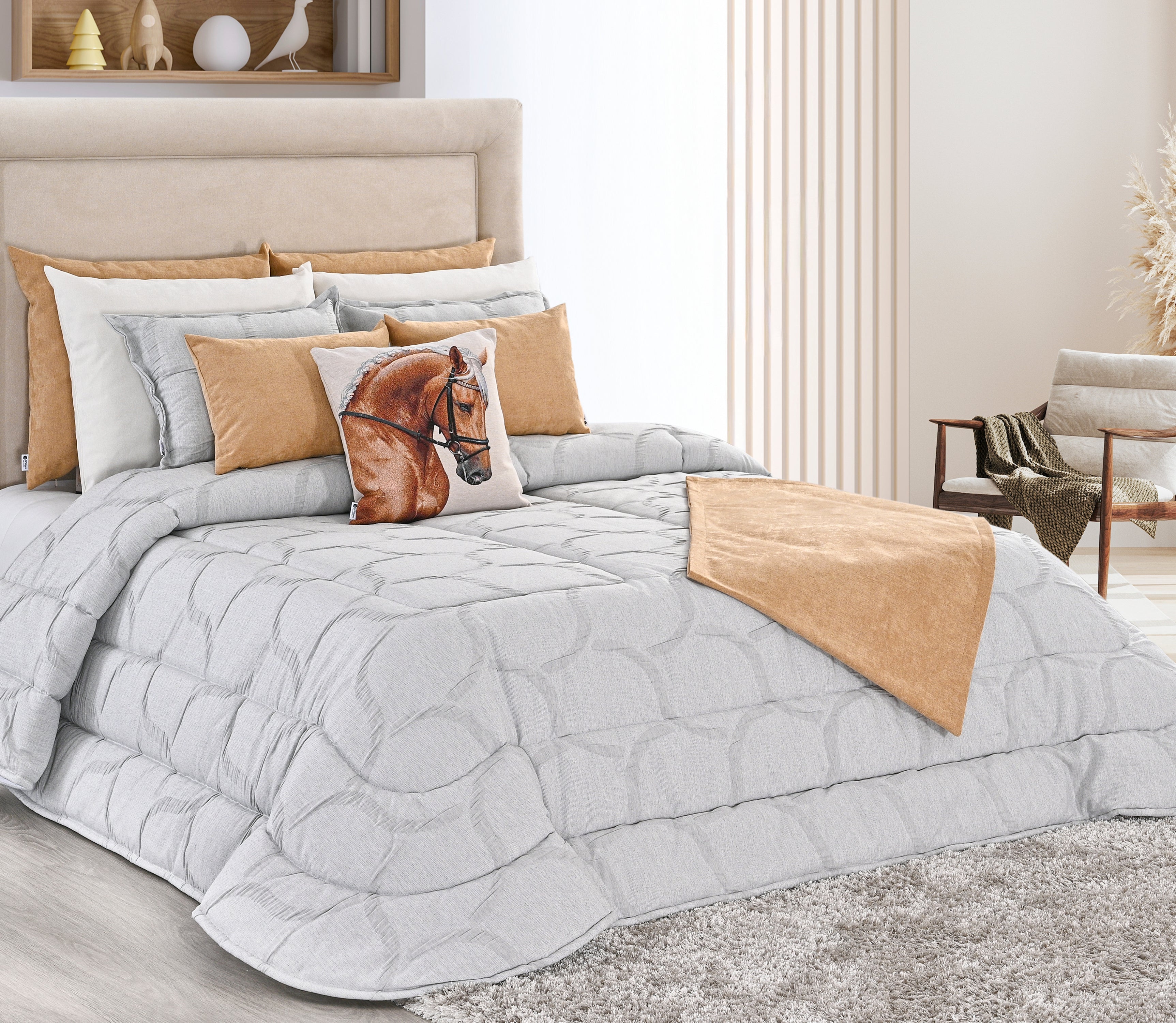 Couvre-lit Nilo Gris