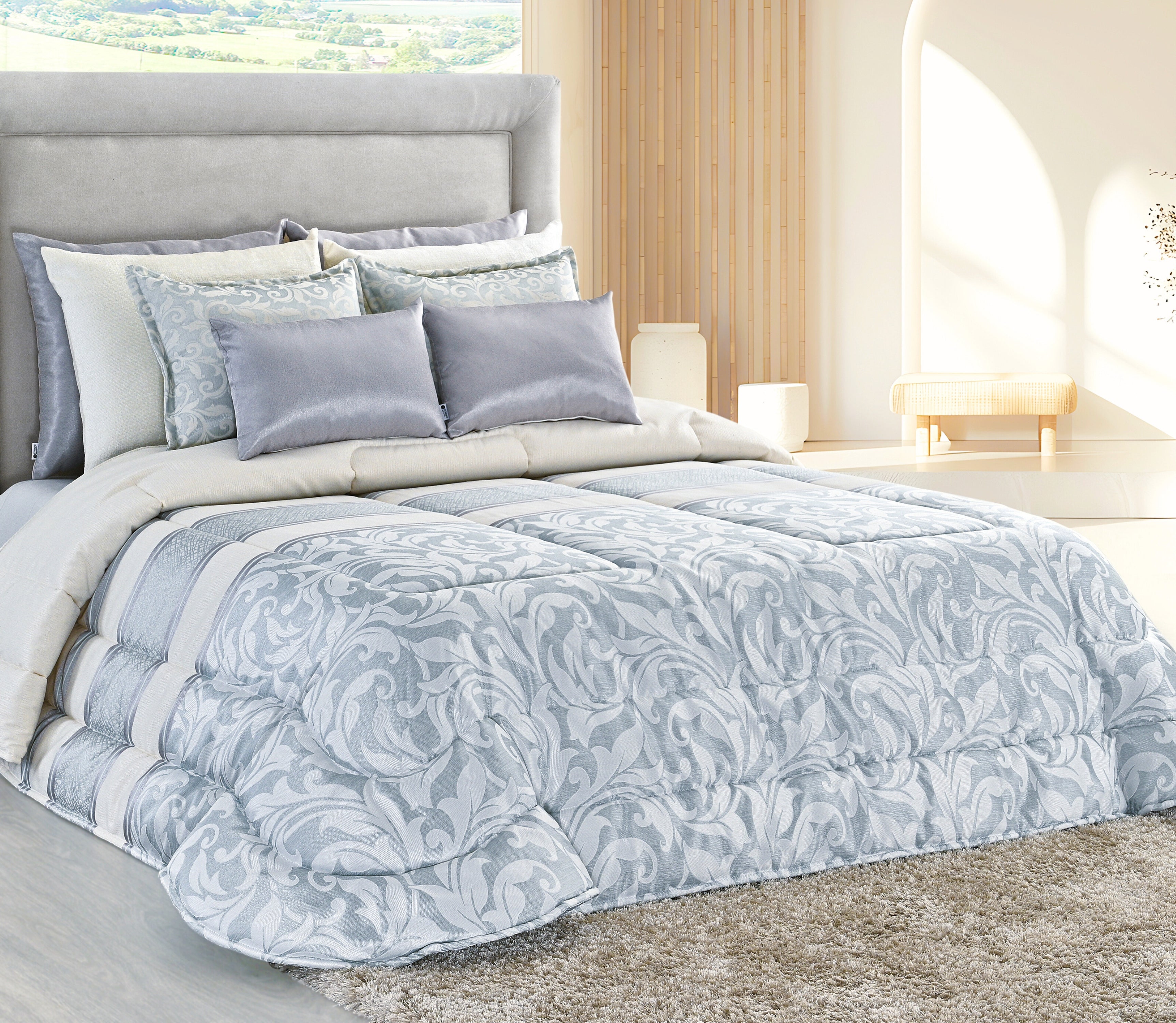 Tagesdecke Versani Blau