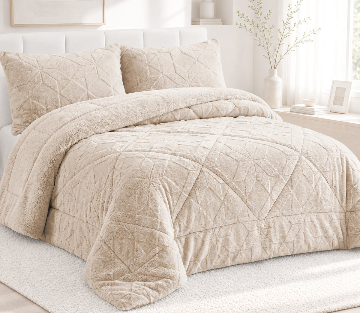 Couvre-lit Sherpa Fenix Beige