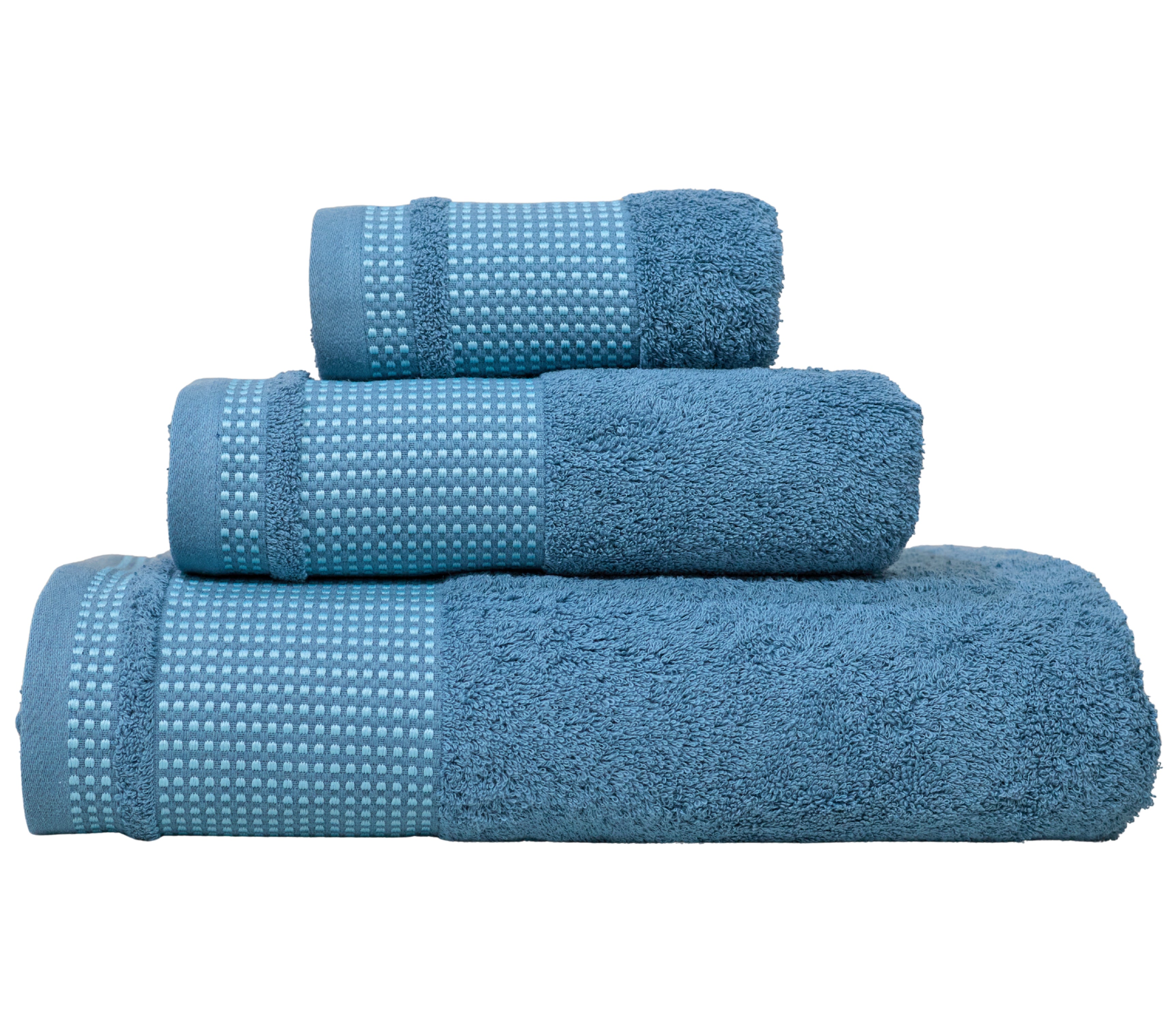 Baumwoll-Badetuch-Set Marte Dunkelblau
