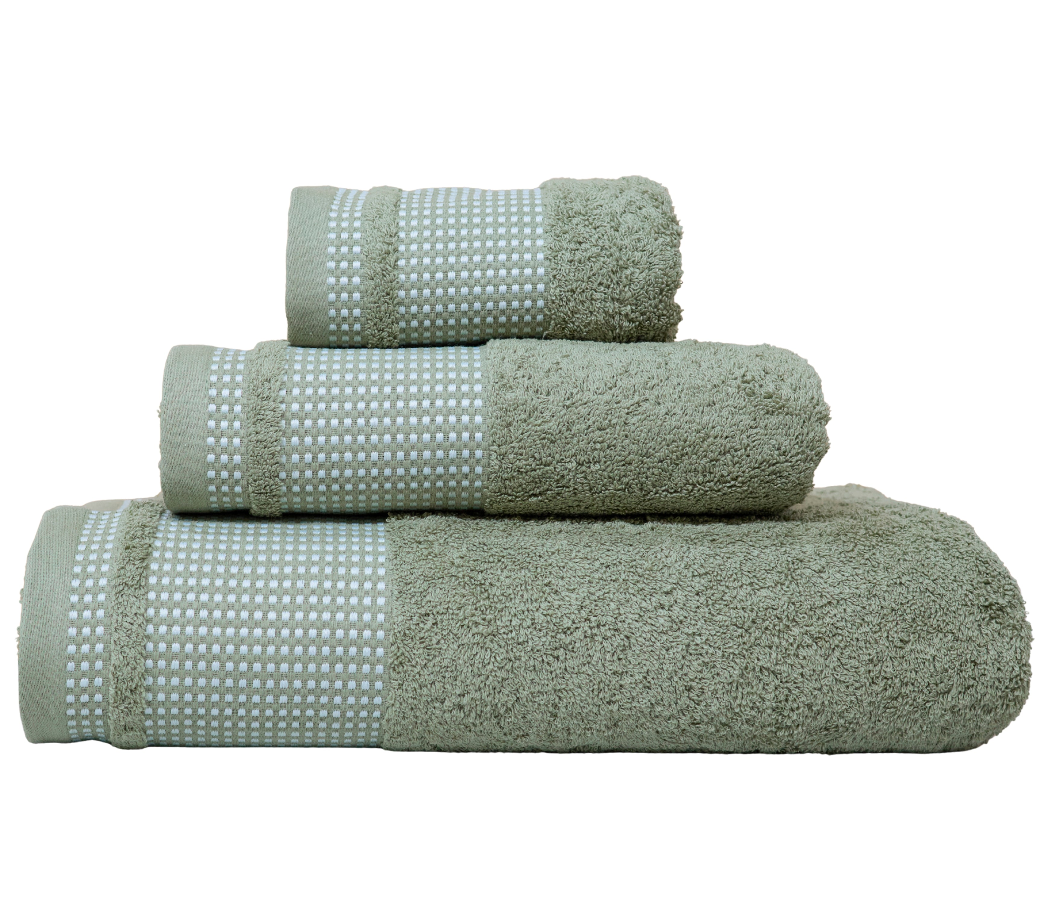 Baumwoll-Badetuch-Set Marte Grün