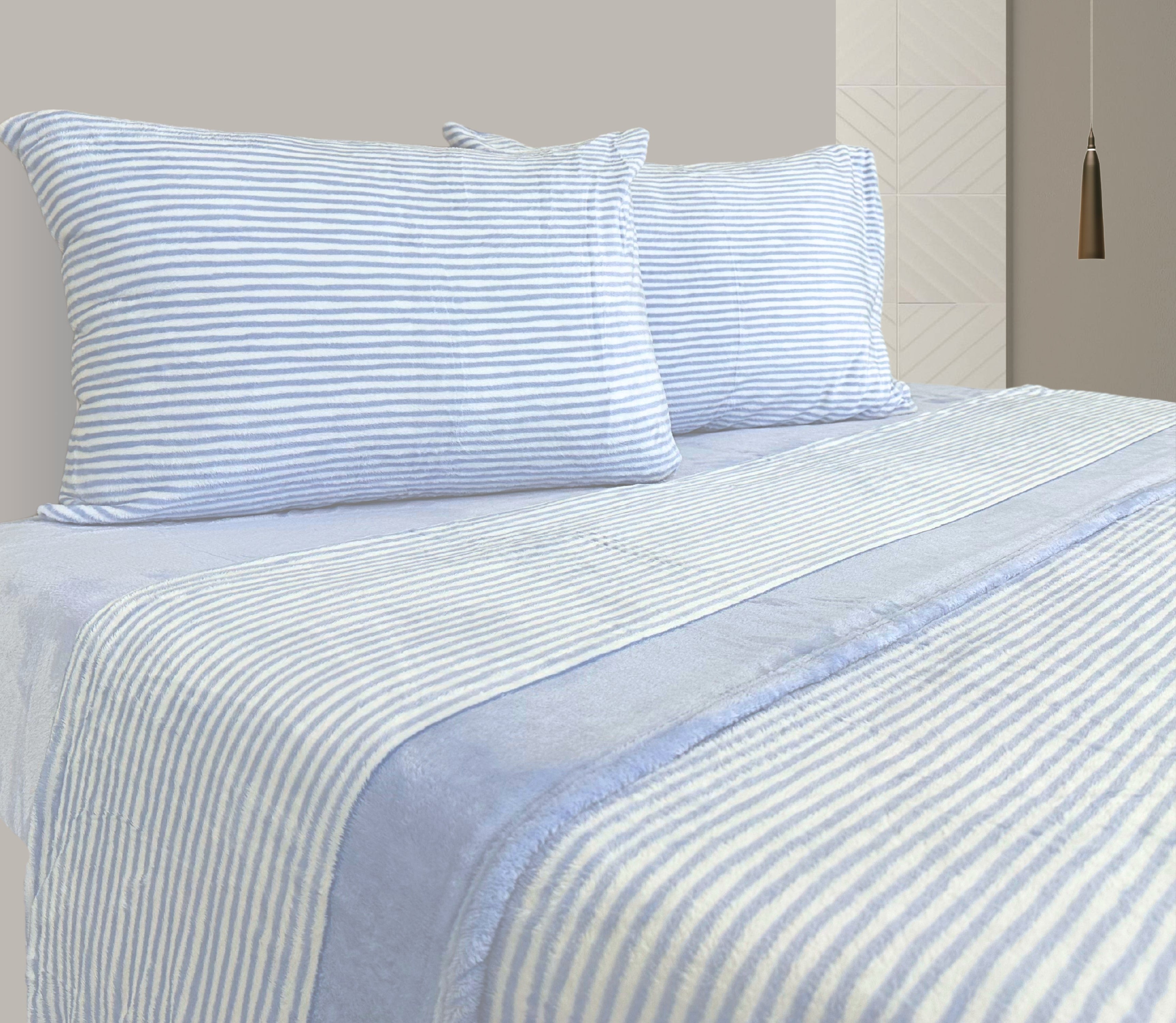 Parure de draps polaire en Microlina Denis Blue