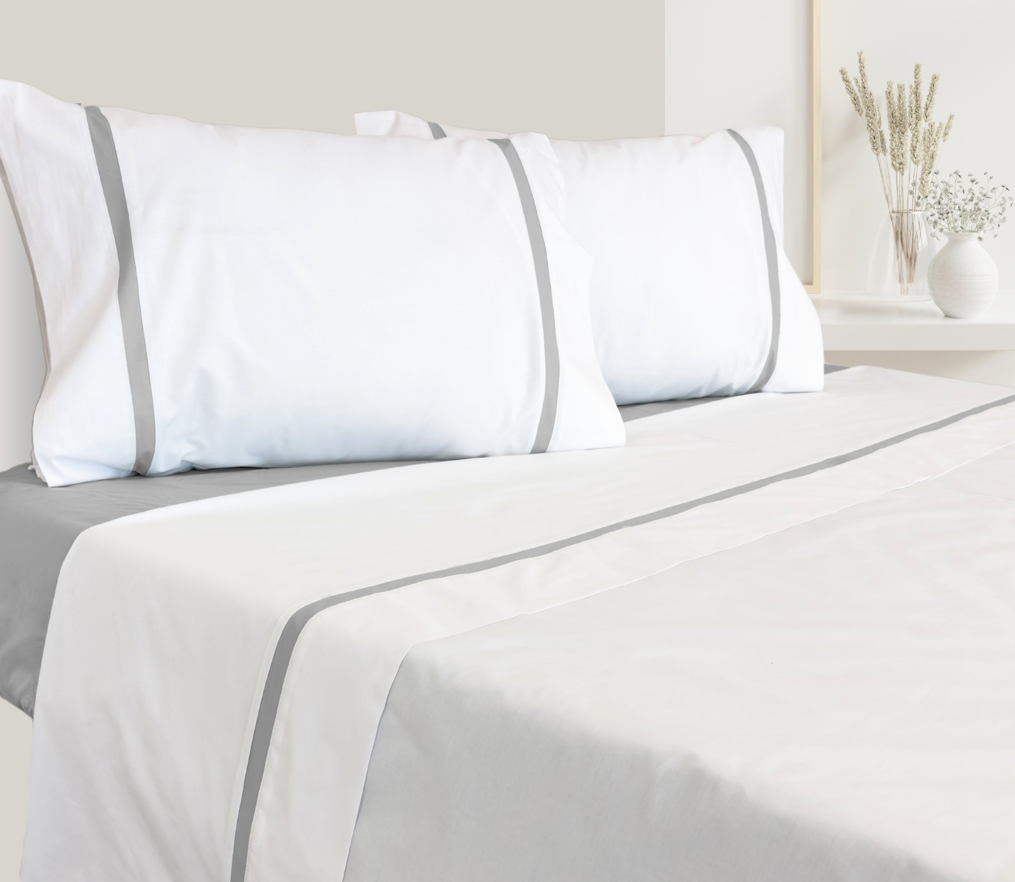 Percale Sheet Set Grey