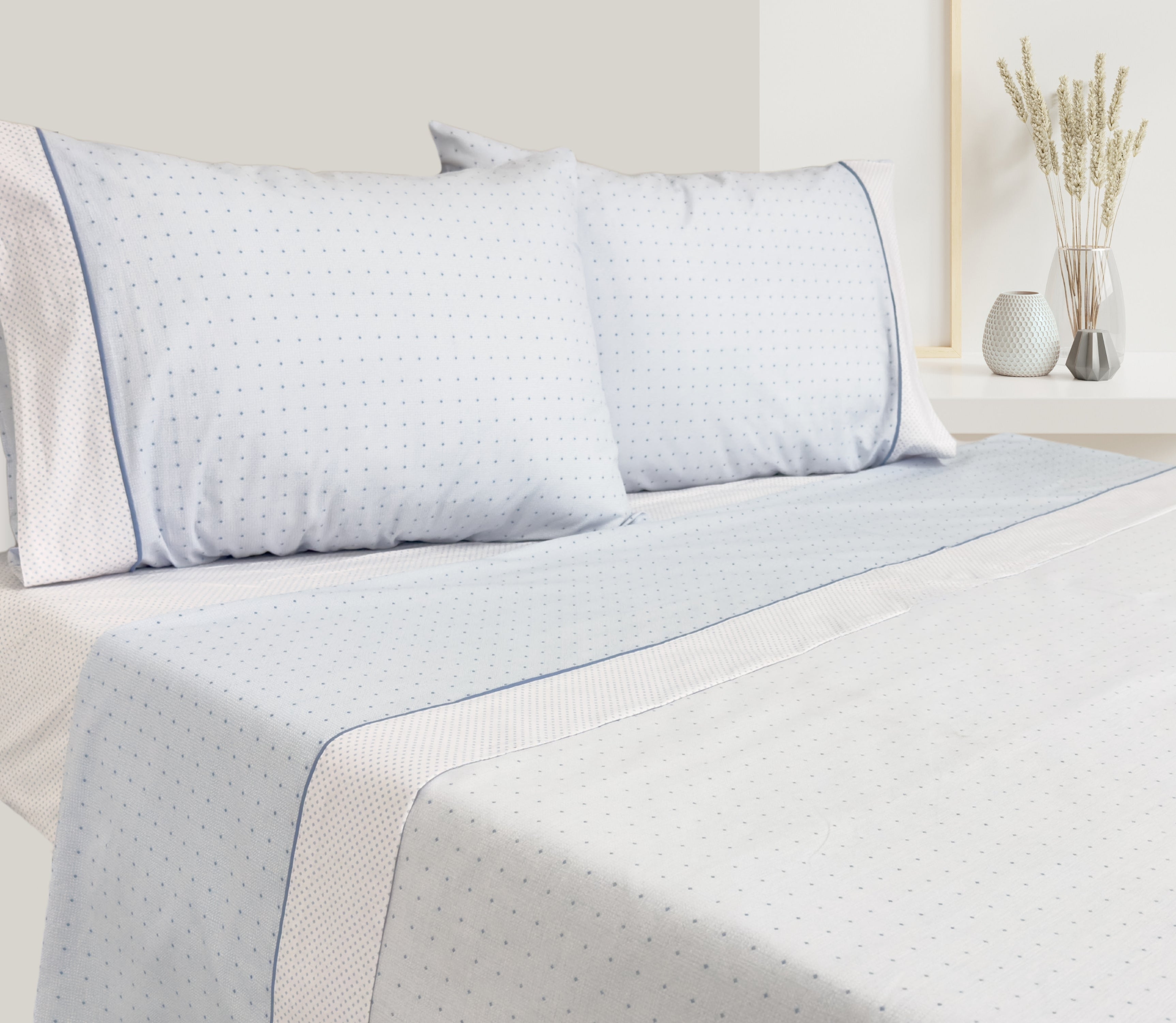 Inari Cotton Sheet Set Blue