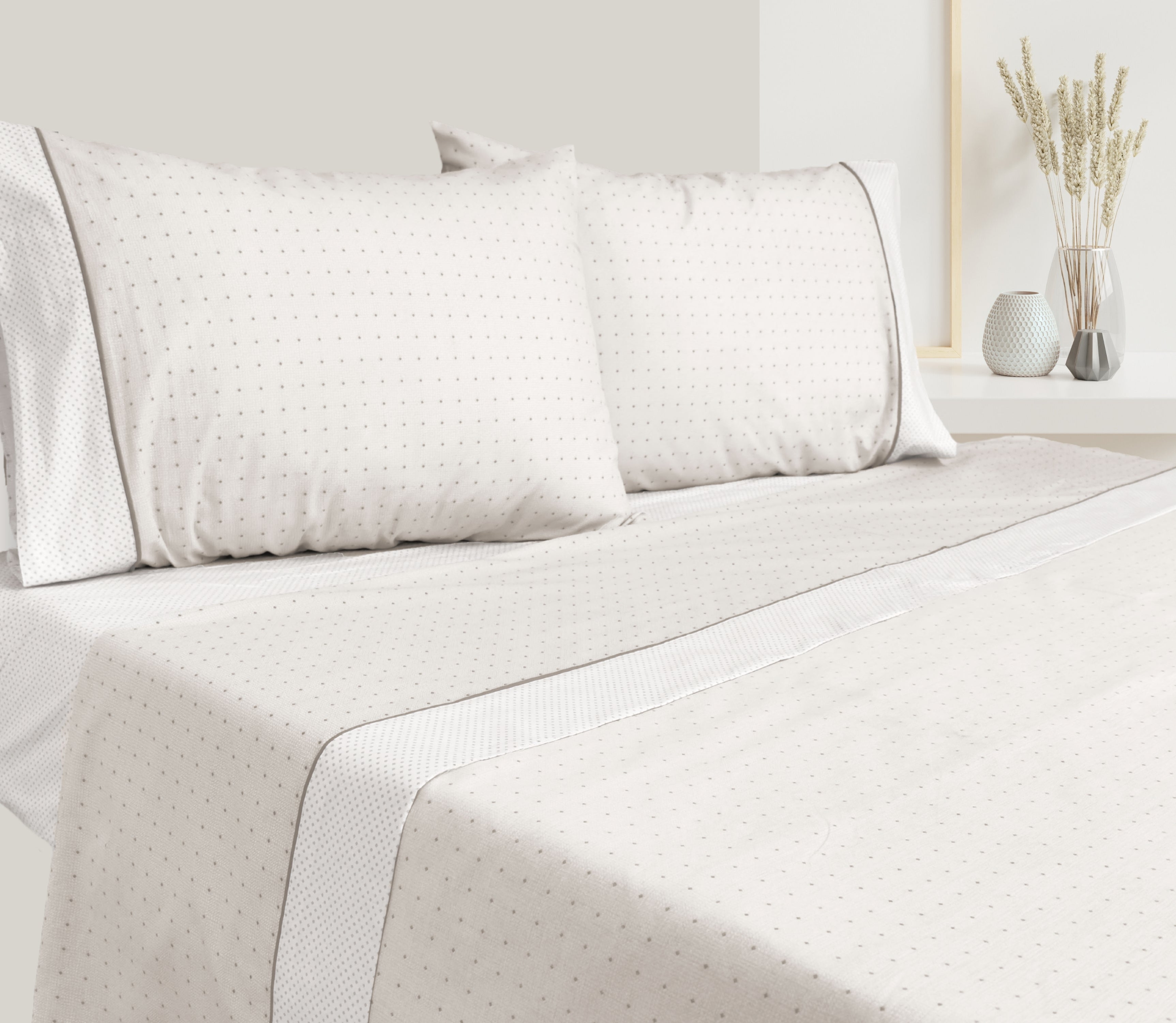 Inari Cotton Sheet Set Beige
