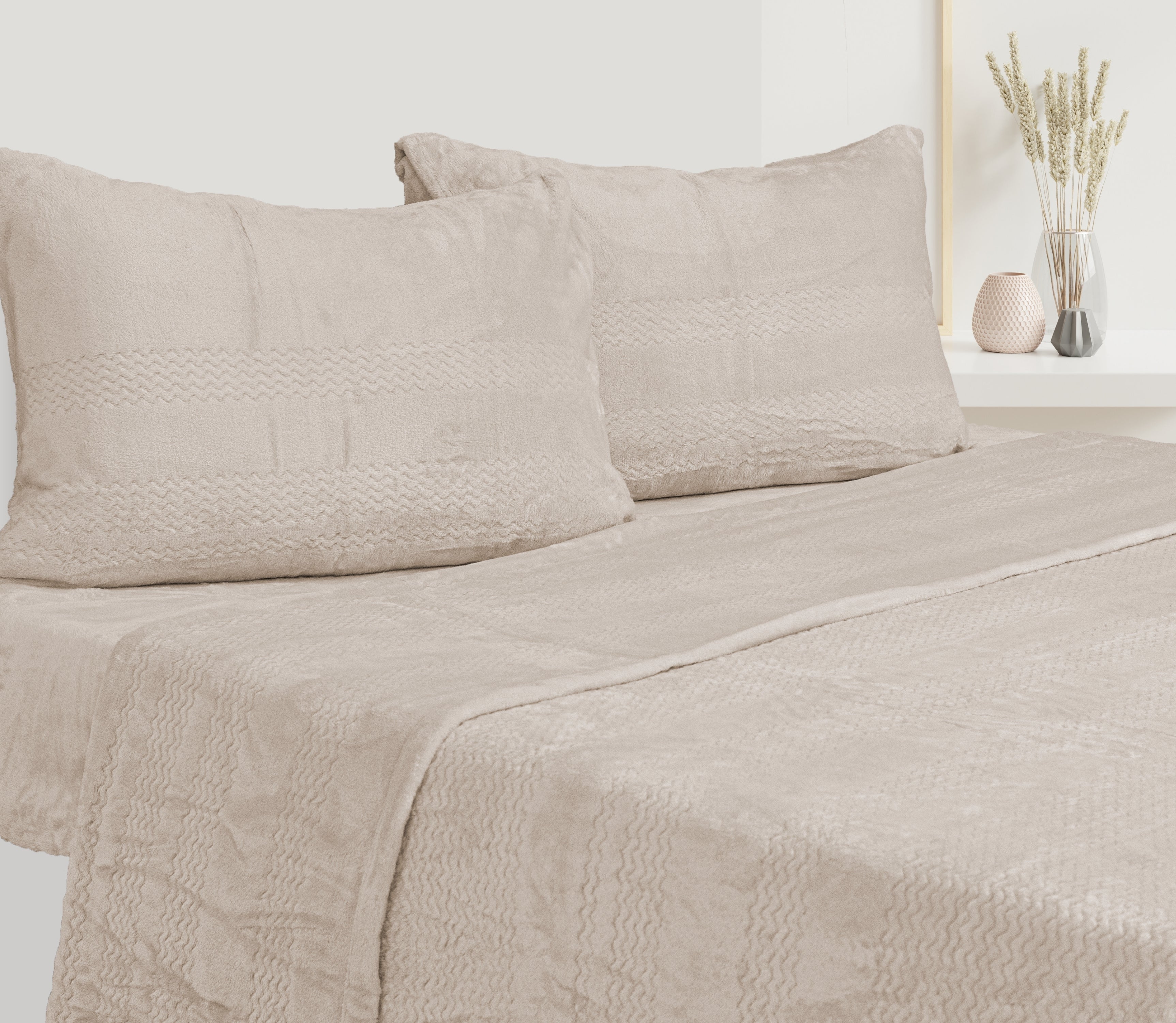 Completo di Lenzuola in Microllina Cloe Beige