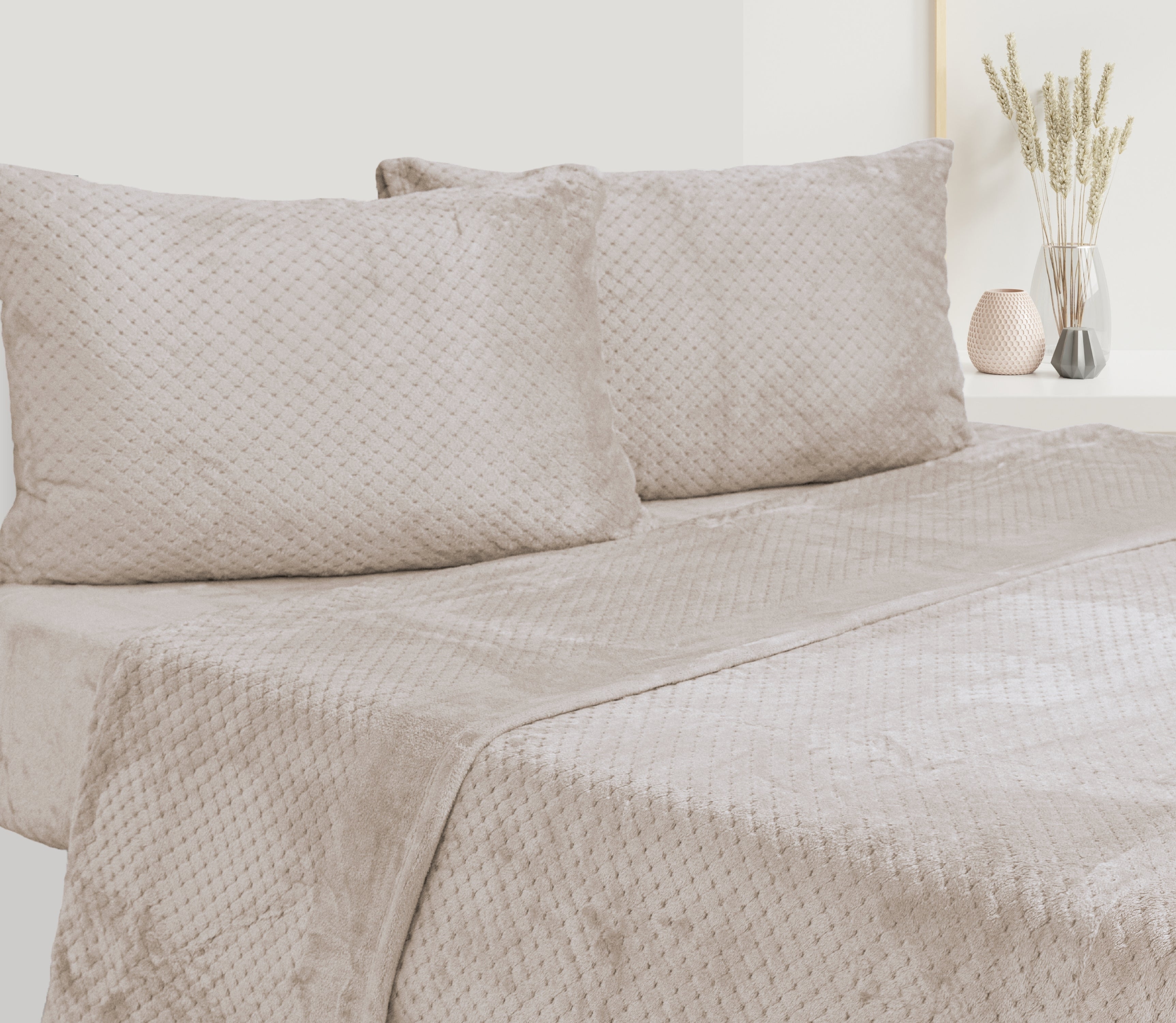 Completo di Lenzuola in Microllina Sena Beige