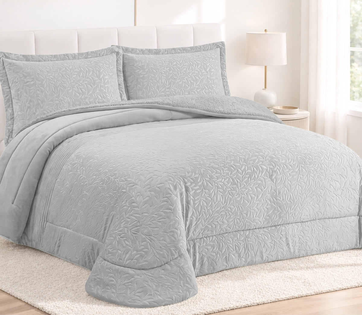 Trapunta in Sherpa Lunia Grigio