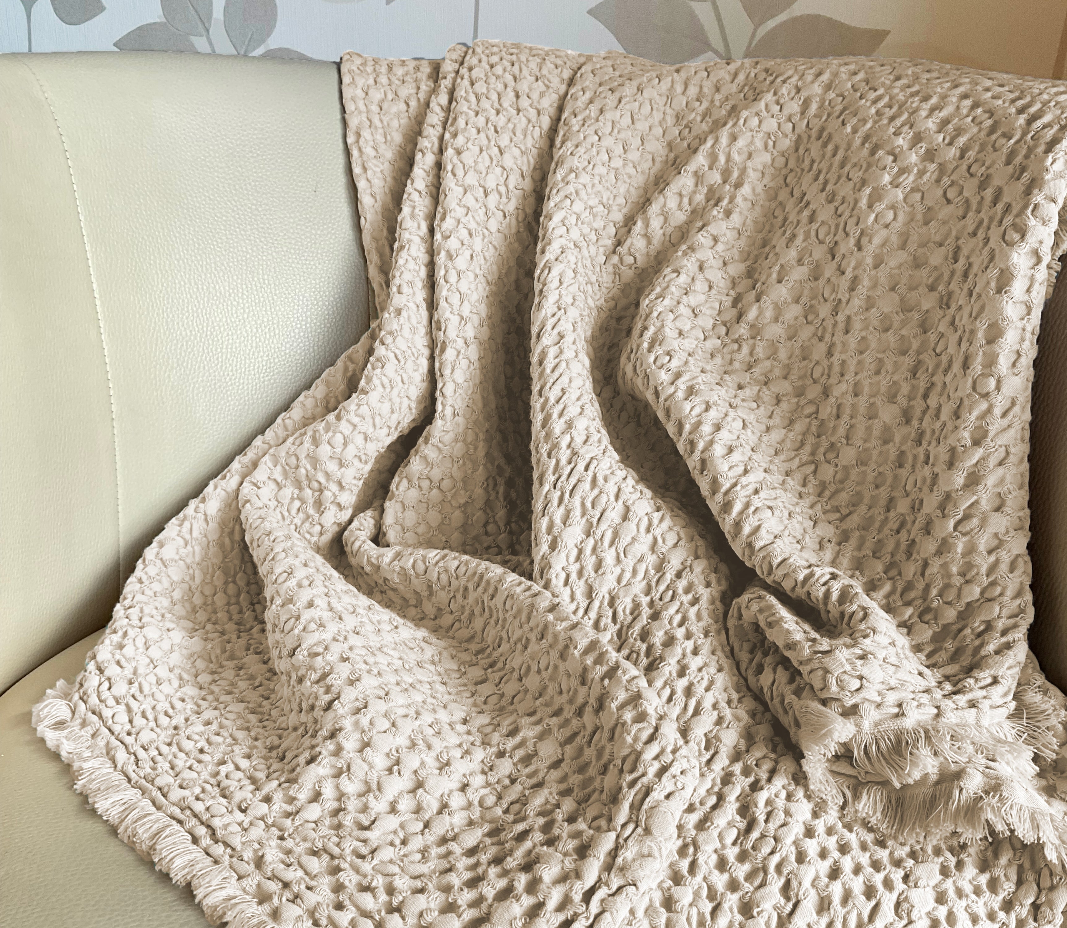 Cotton Blanket Mira Beige