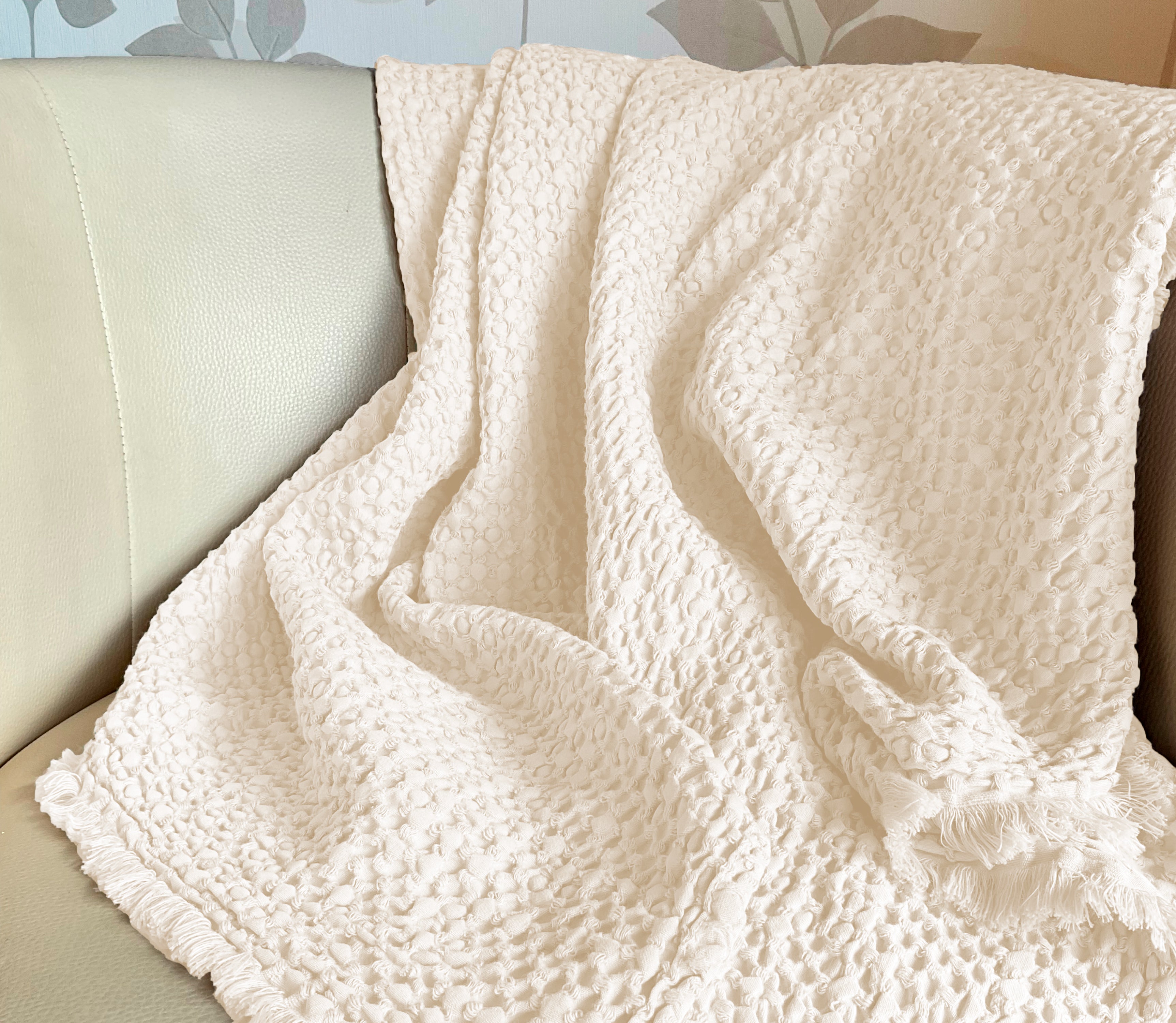 Plaid en Coton Mira Perle