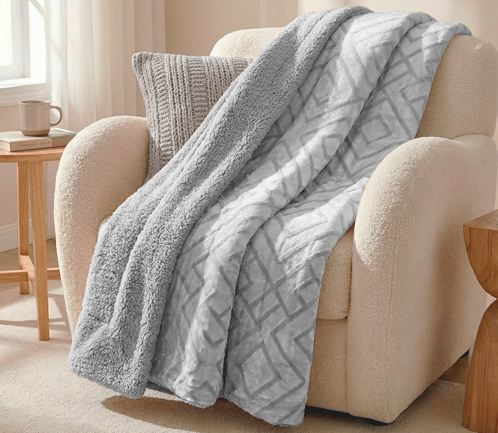 Sherpa-Decke Rubi Grau