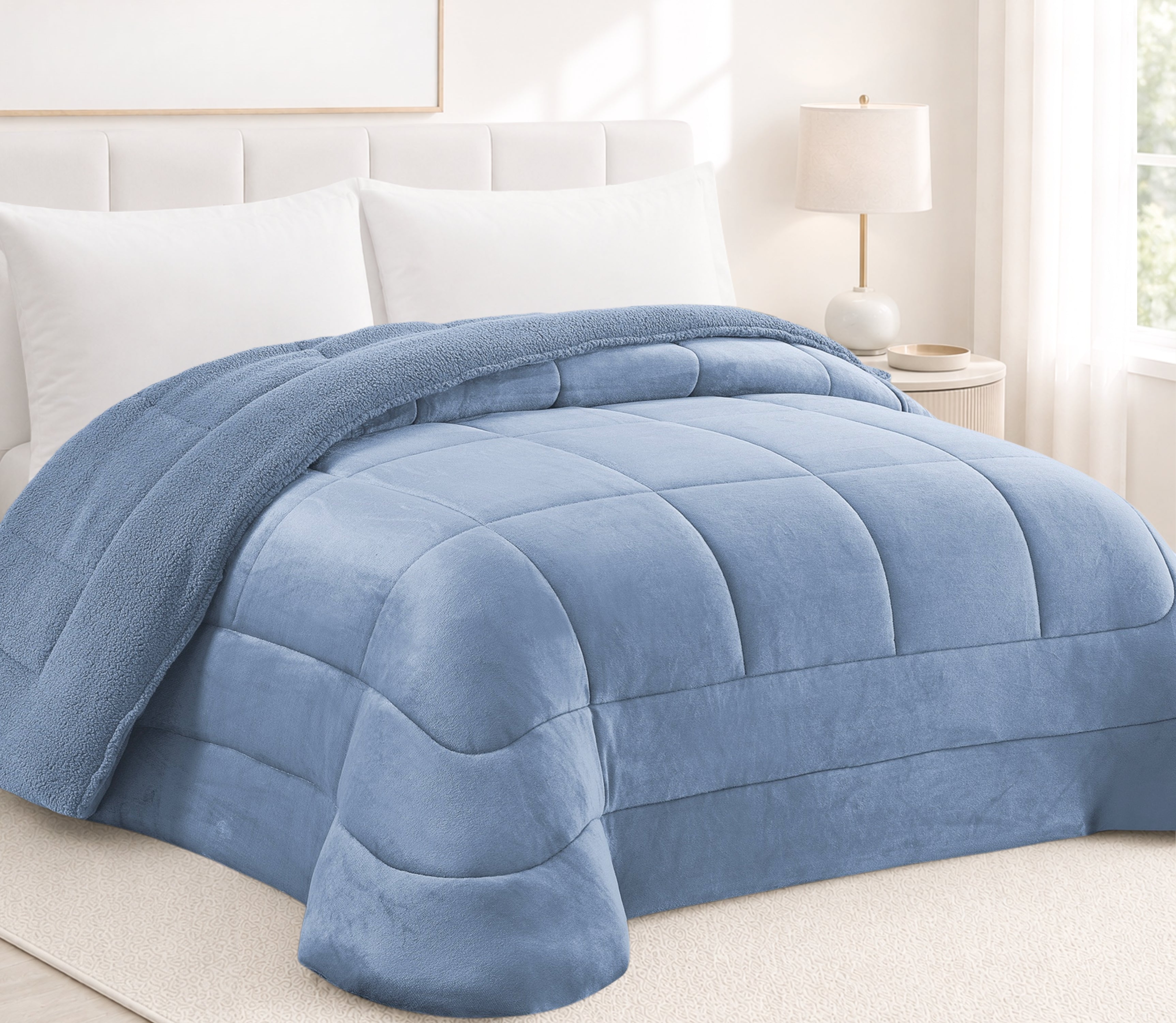 Trapunta in Sherpa Nirna Blu