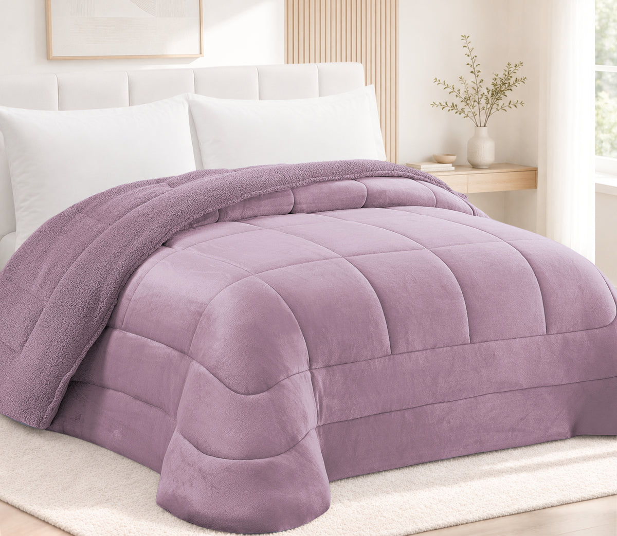 Couvre-lit Sherpa Nirna Violet