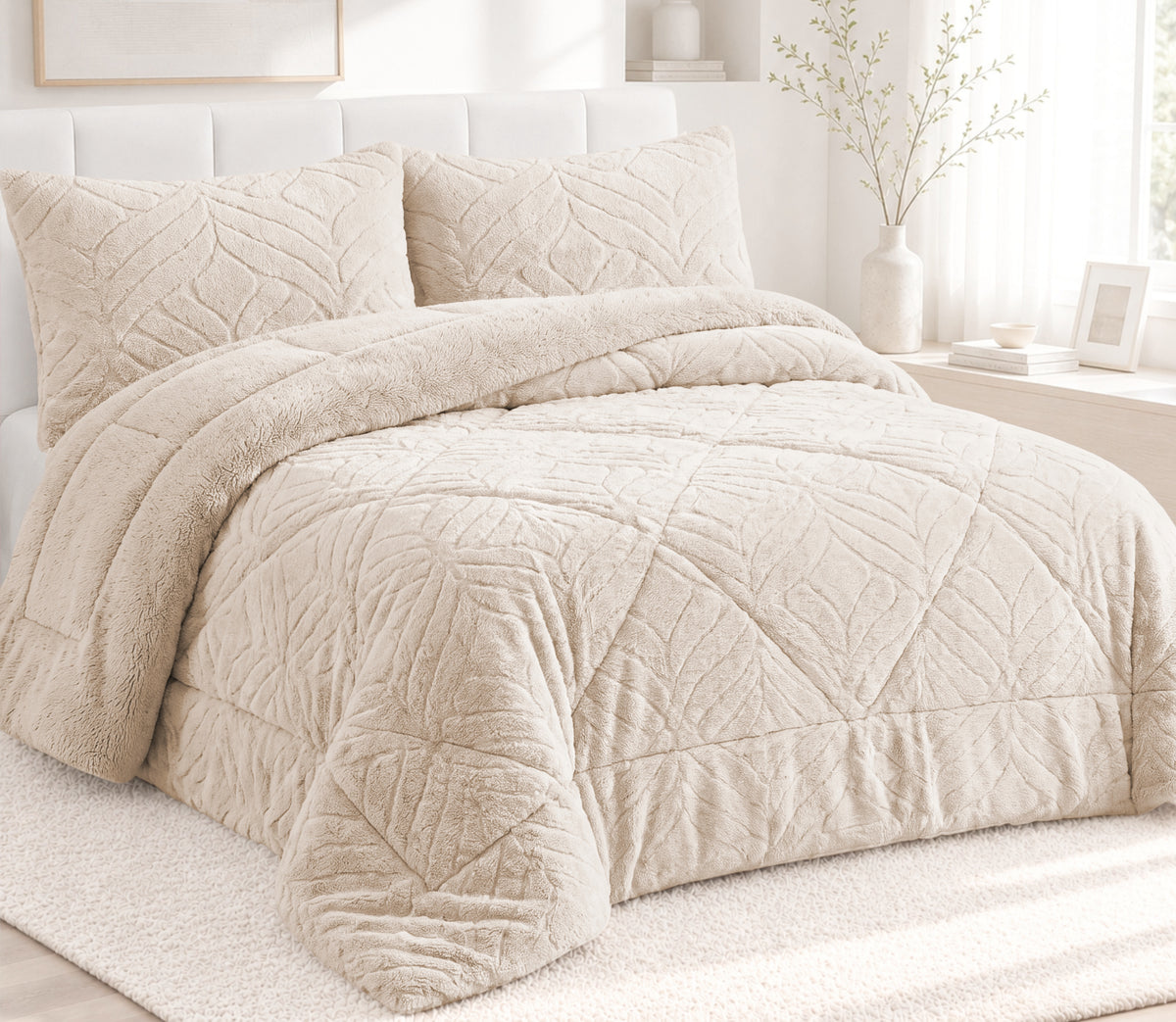 Couvre-lit Sherpa Nuvis Beige