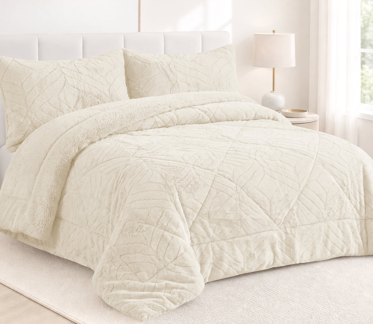 Couvre-lit Sherpa Nuvis Perle