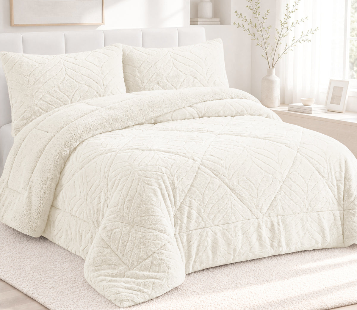 Couvre-lit Sherpa Nuvis Perle