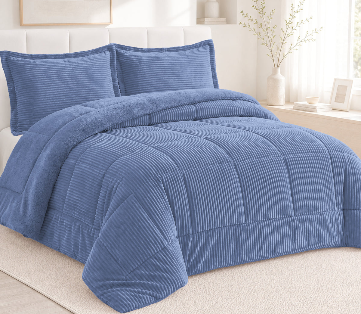 Trapunta in Sherpa Rubi Blu