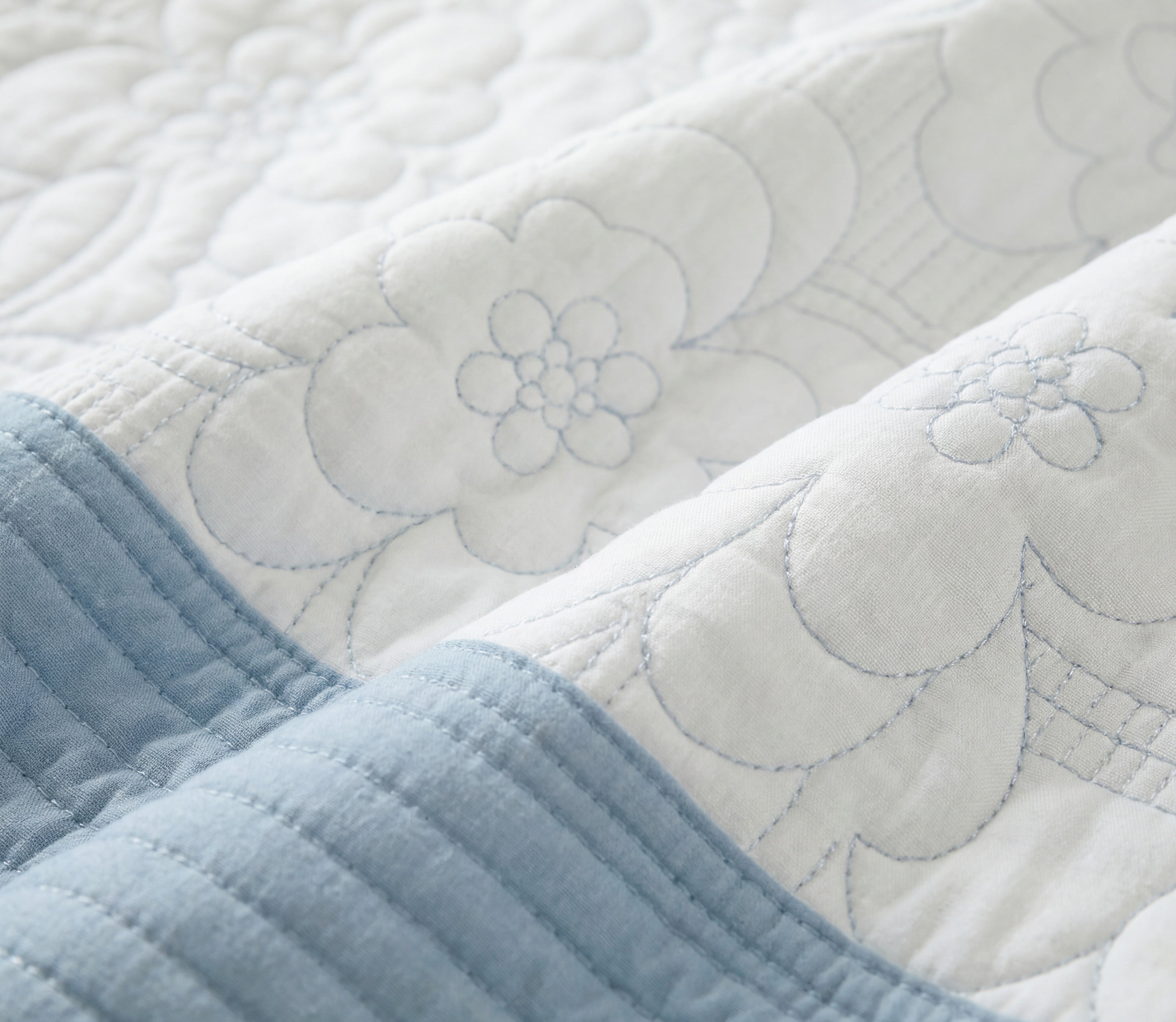 Couvre-lit Brodé Sali Bleu