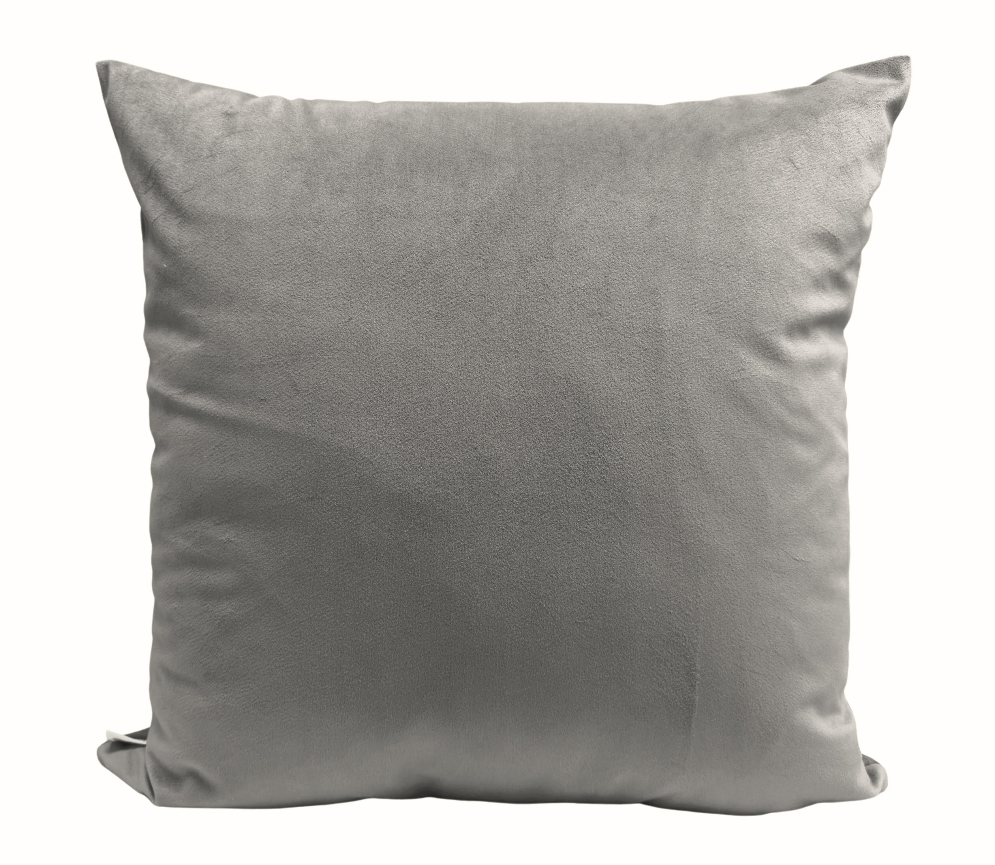 Coussin Velours Isa Gris Foncé