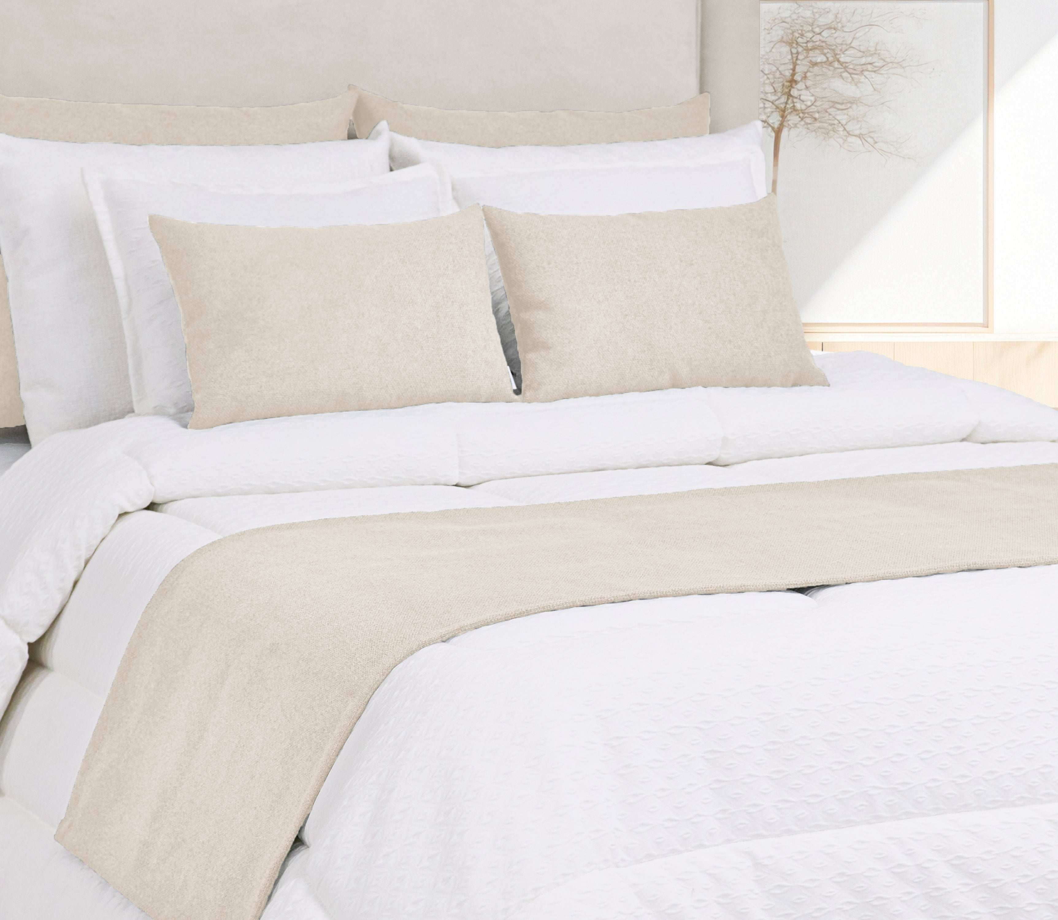Chemin de lit Rio Beige