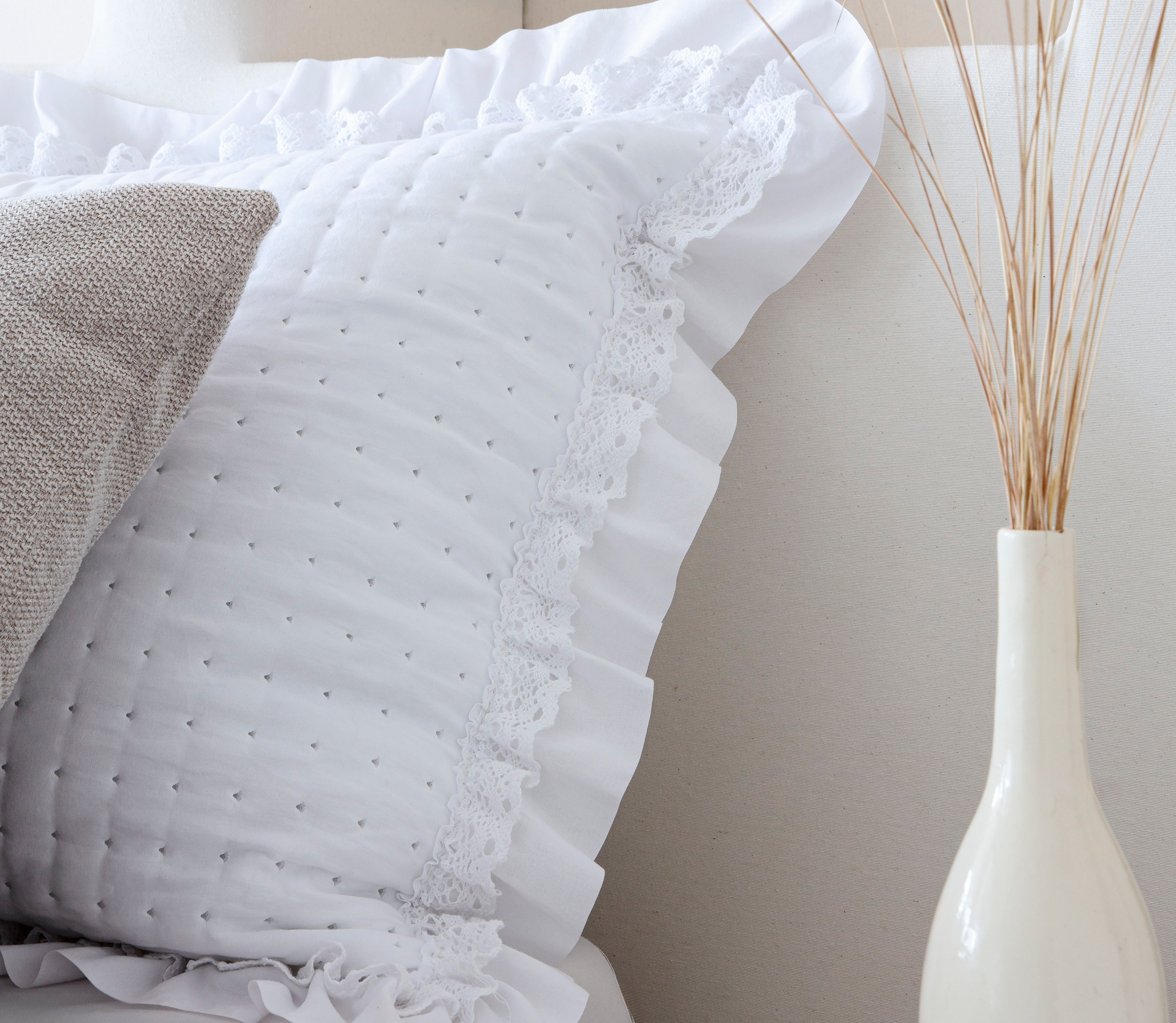 Couvre-lit Lana Blanc