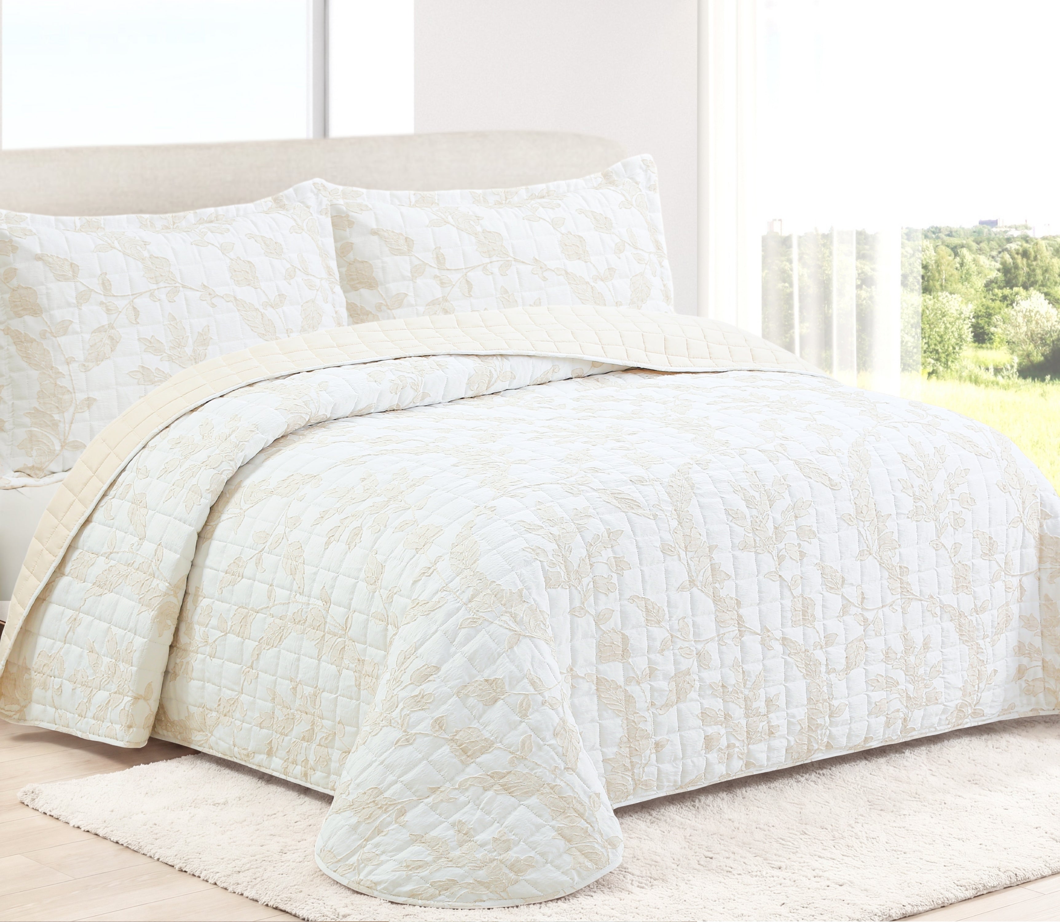 Couvre-lit Lania Beige