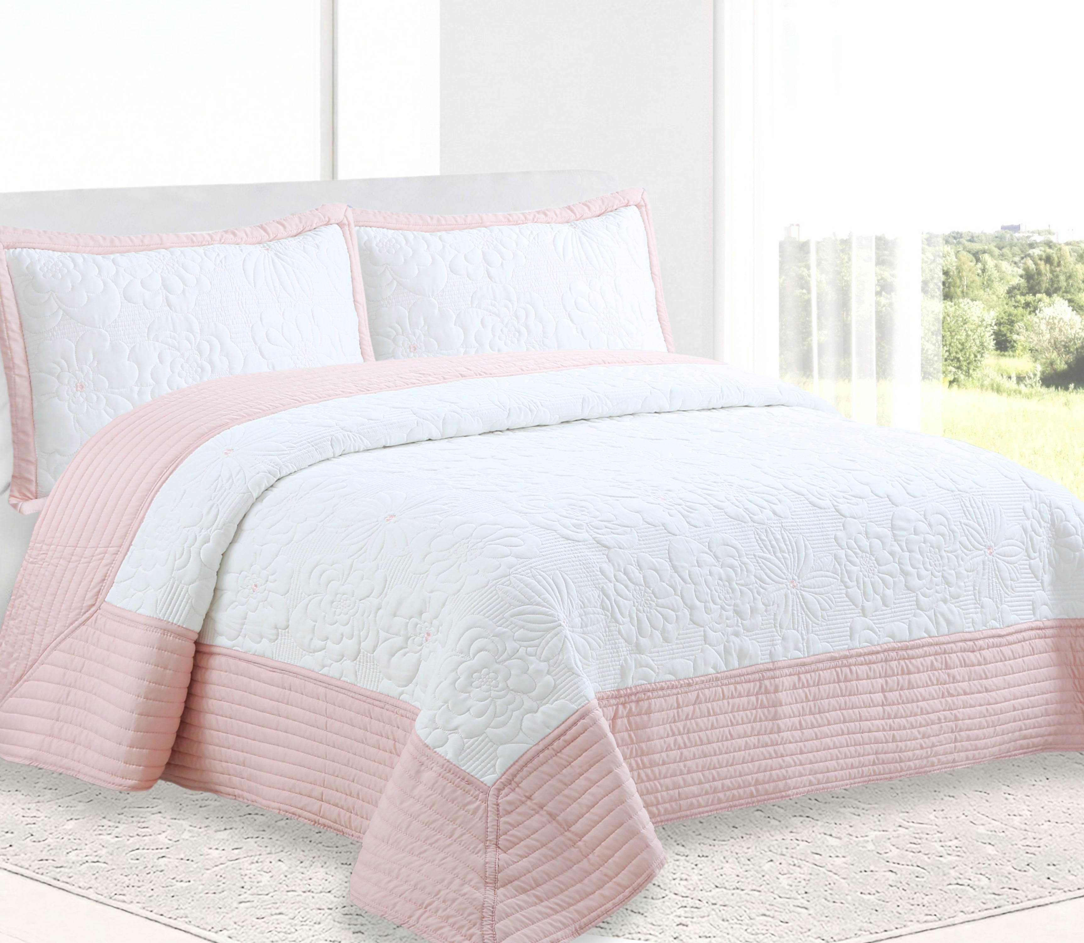 Couvre-lit Brodé Sali Rose