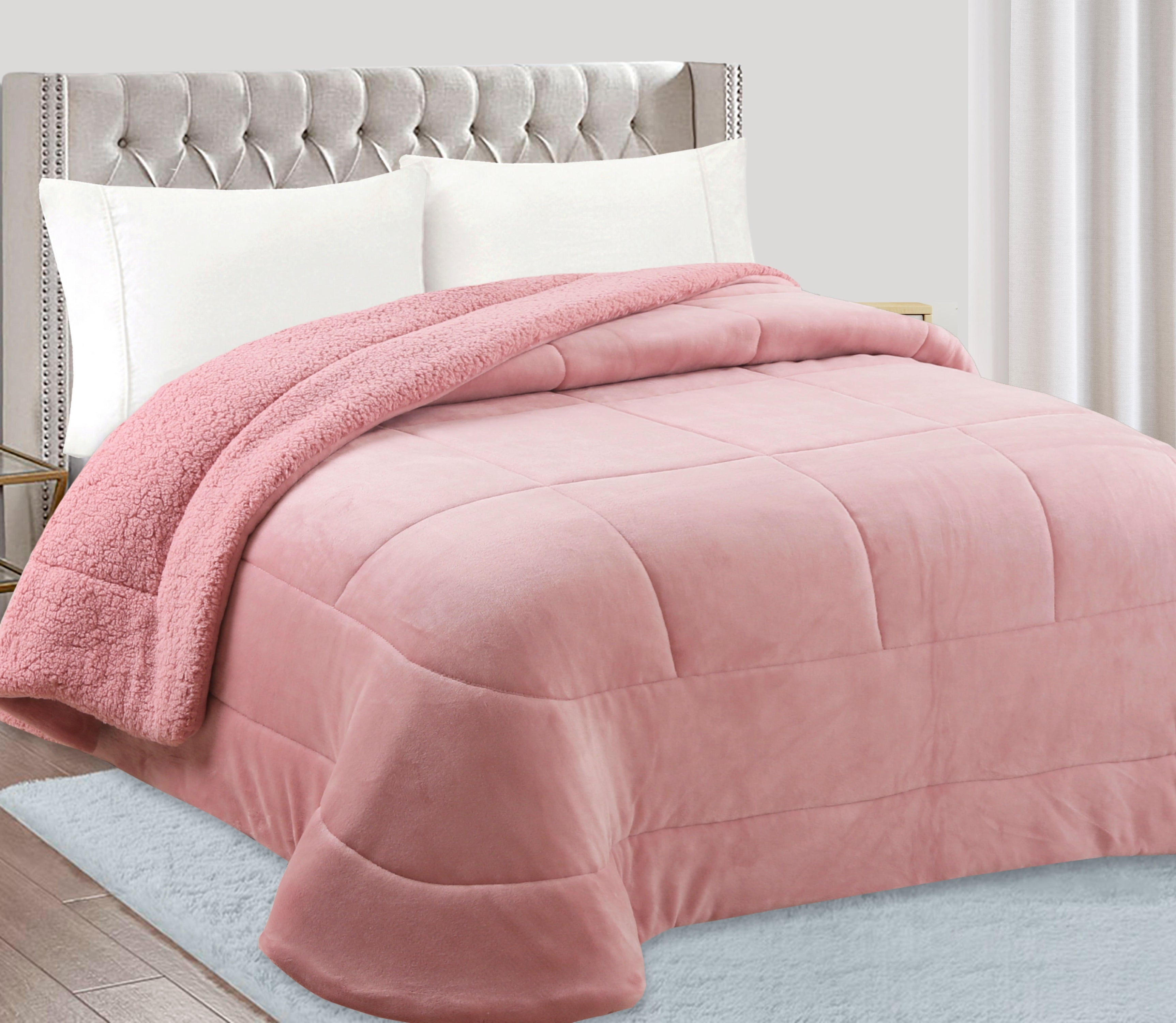 Couvre-lit Sherpa Nirna Rose