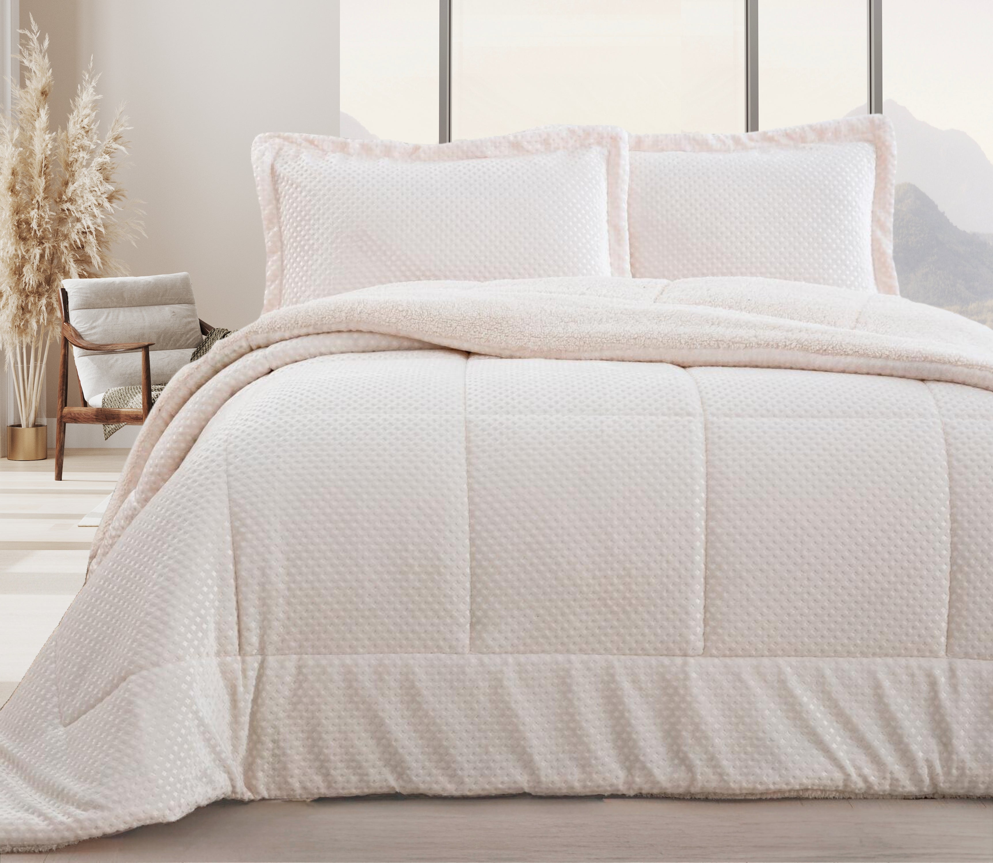 Sherpa Bed-Cover Nuvis Pearl