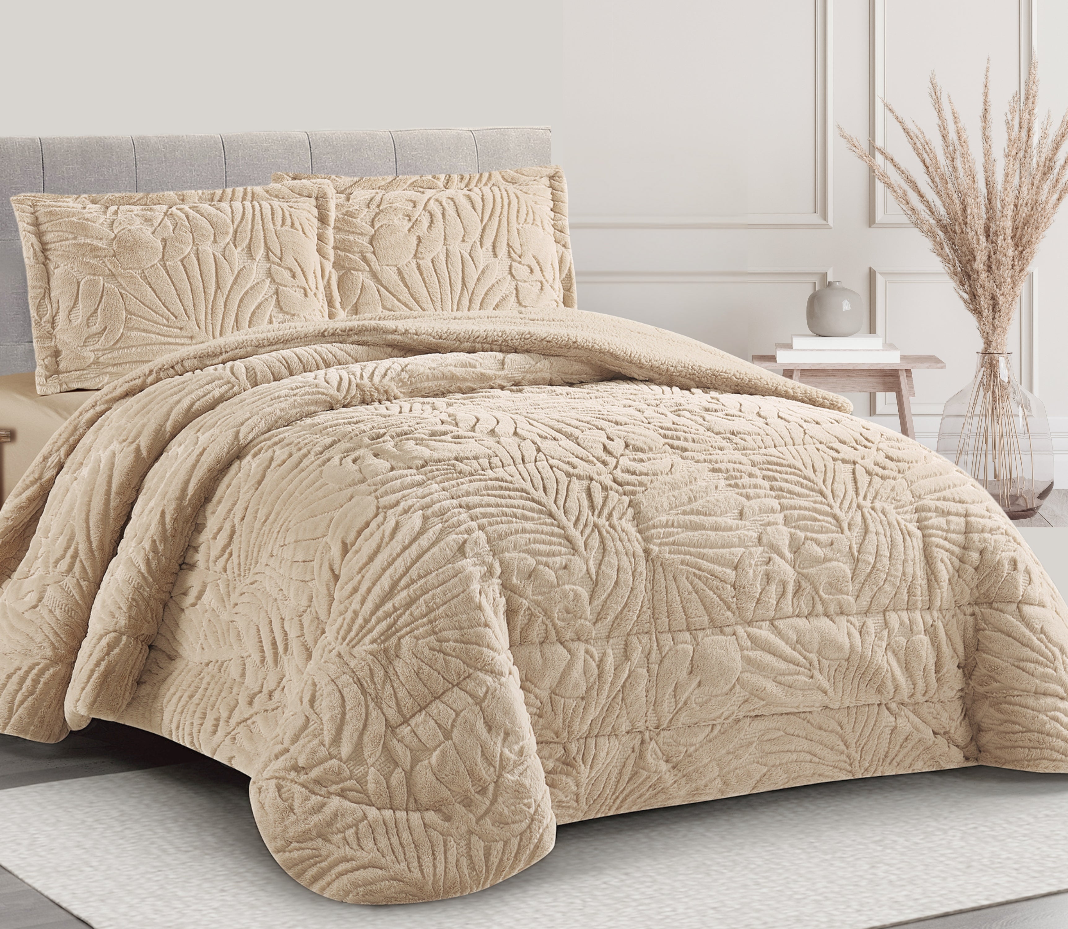 Sherpa-Tagesdecke Nair Beige