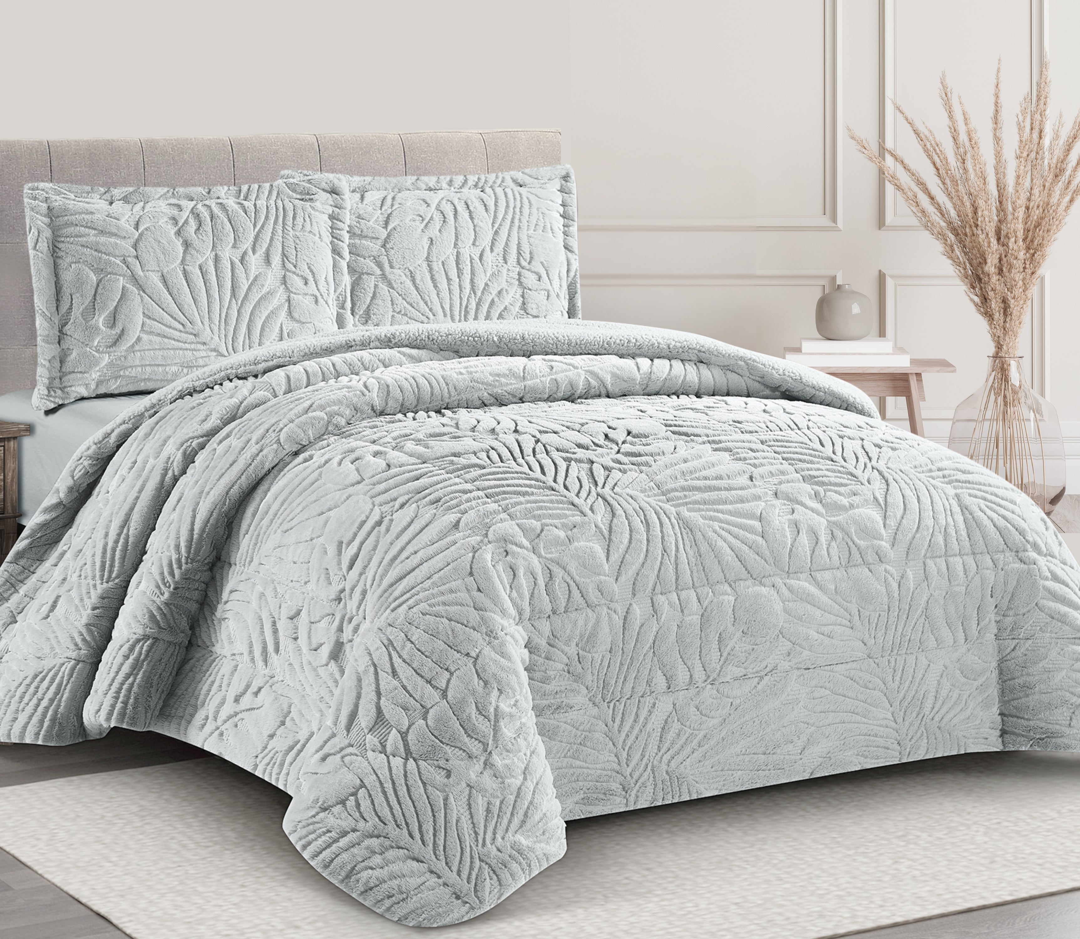 Sherpa-Tagesdecke Nair Grau