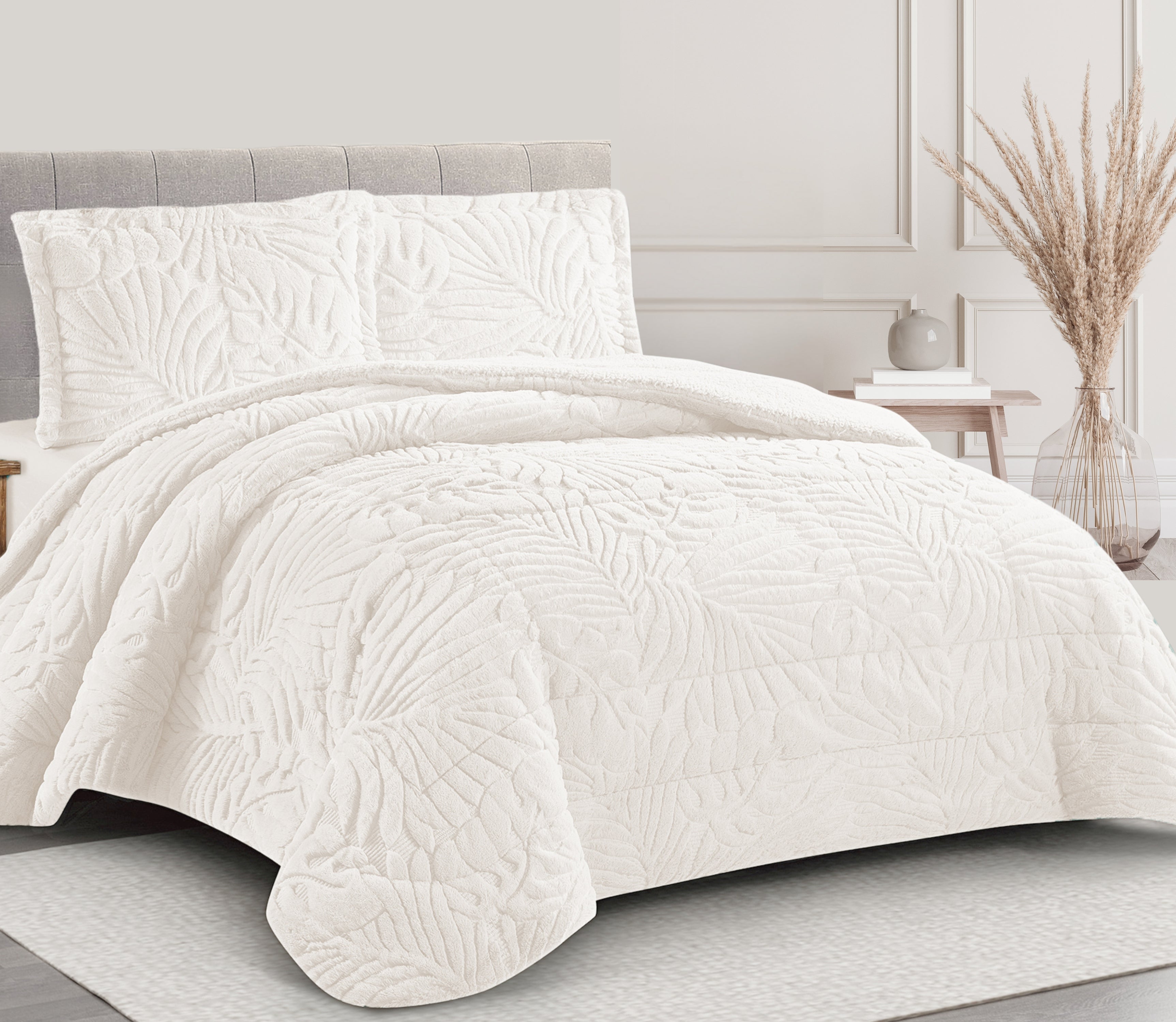 Sherpa-Tagesdecke Nair Perle