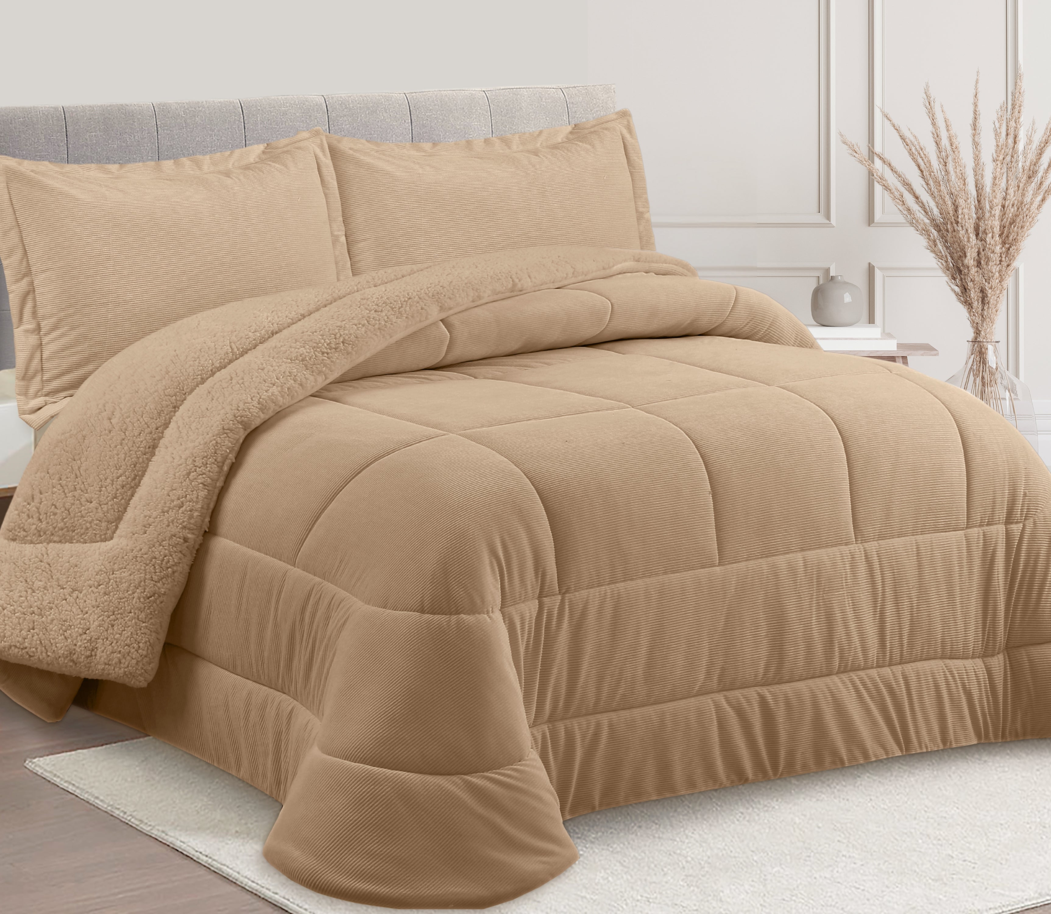Sherpa-Tagesdecke Nari Beige