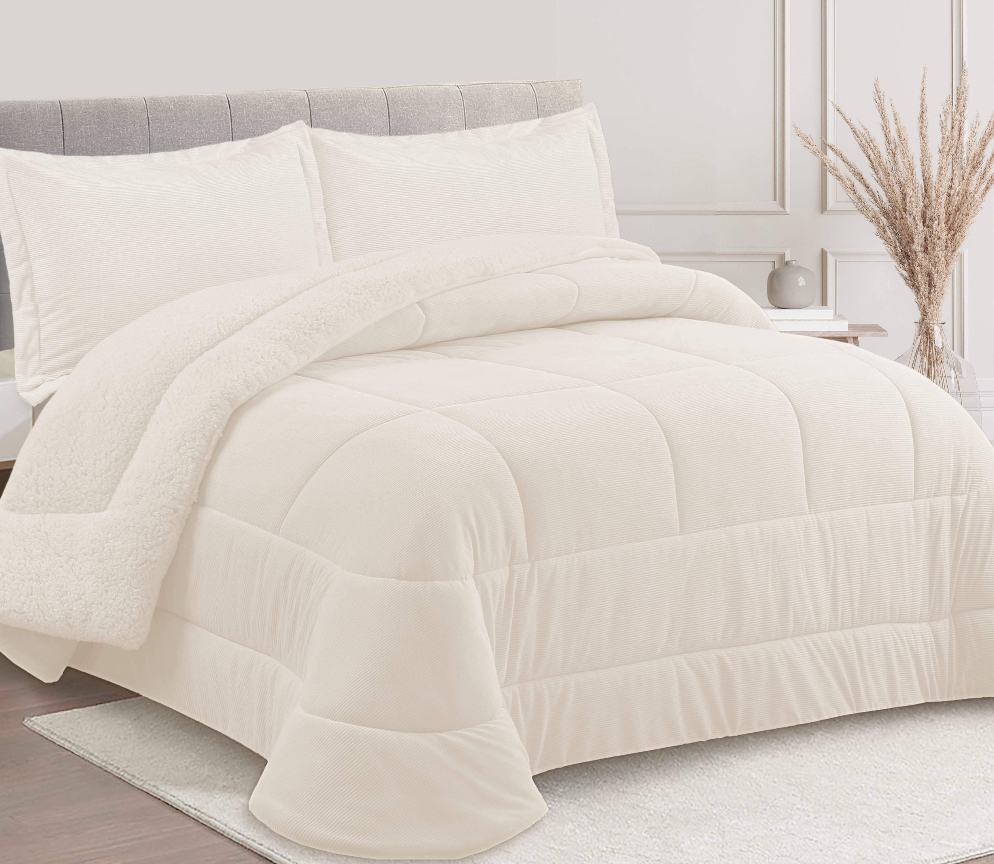 Sherpa-Tagesdecke Nari Perle