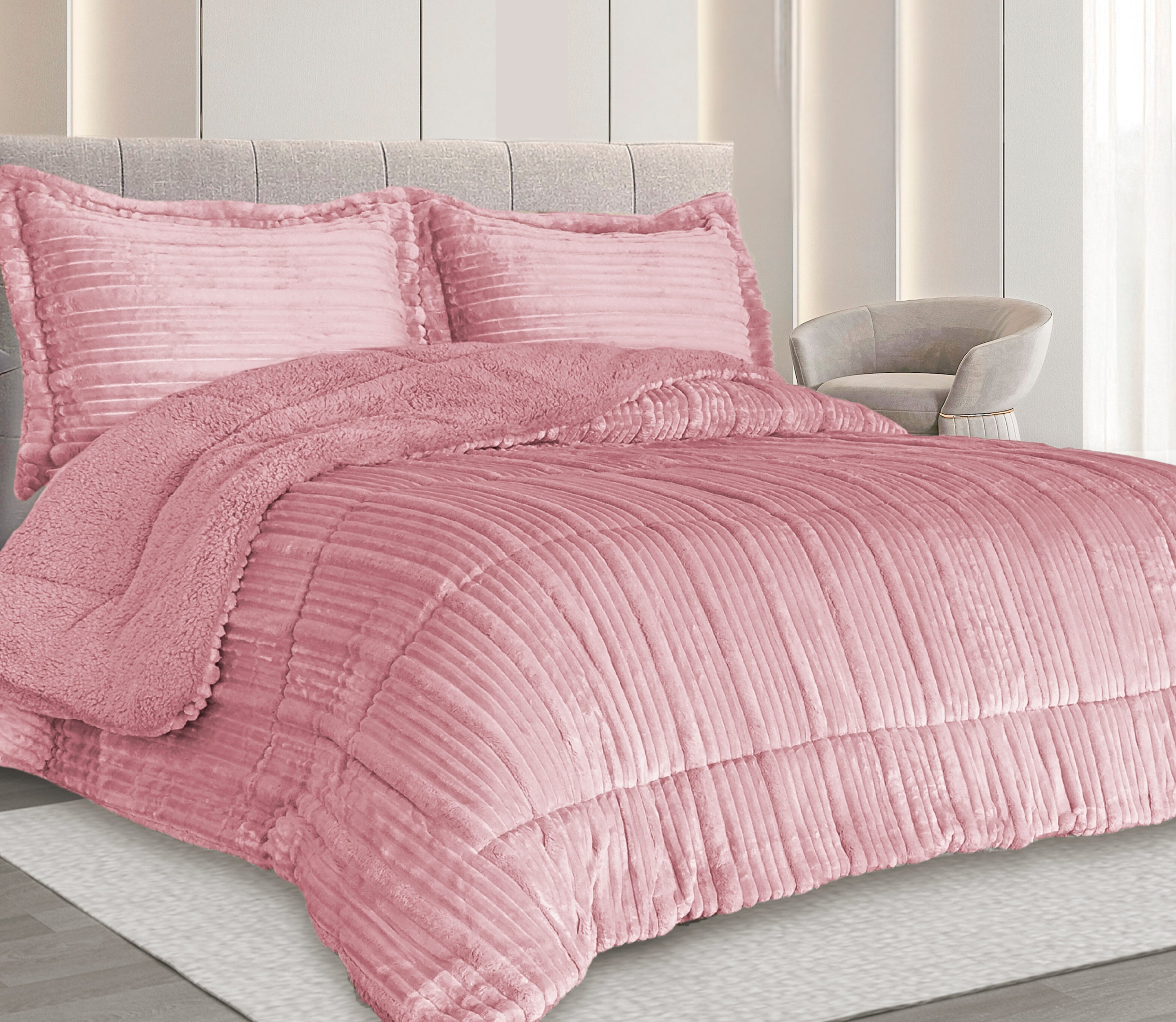 Sherpa-Tagesdecke Luna Rosa