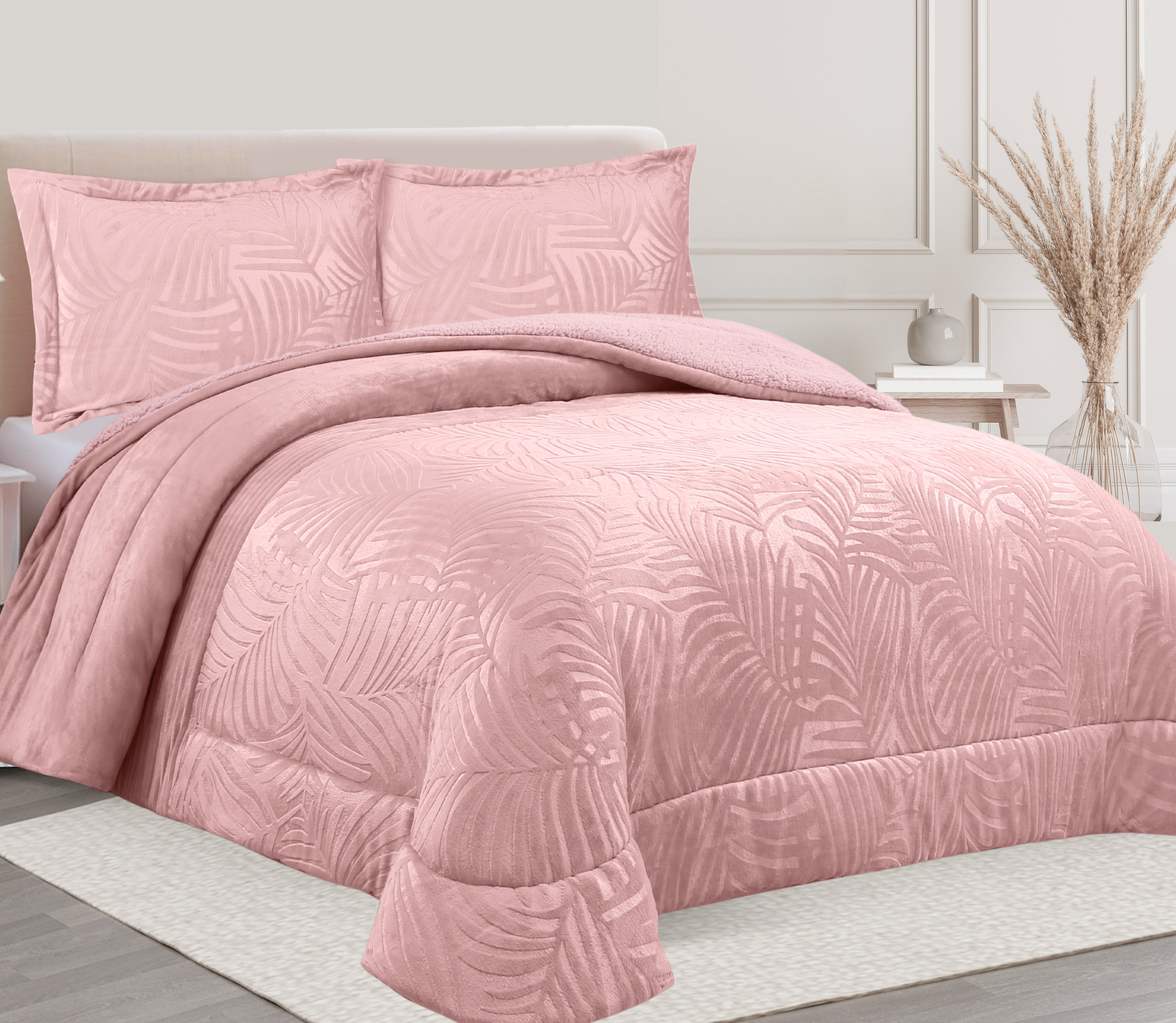 Sherpa-Tagesdecke Nevan Rosa