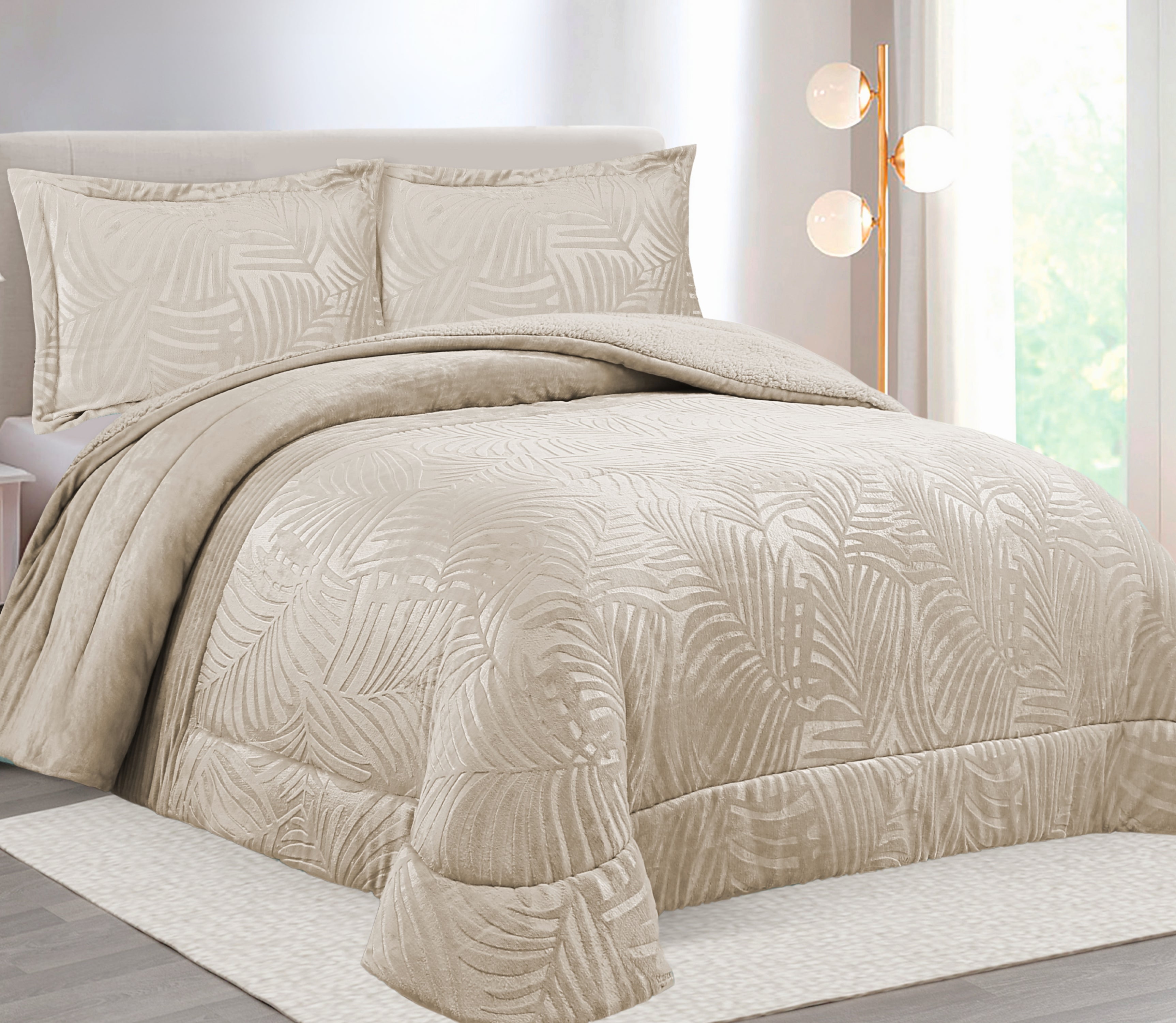 Sherpa-Tagesdecke Niven Beige