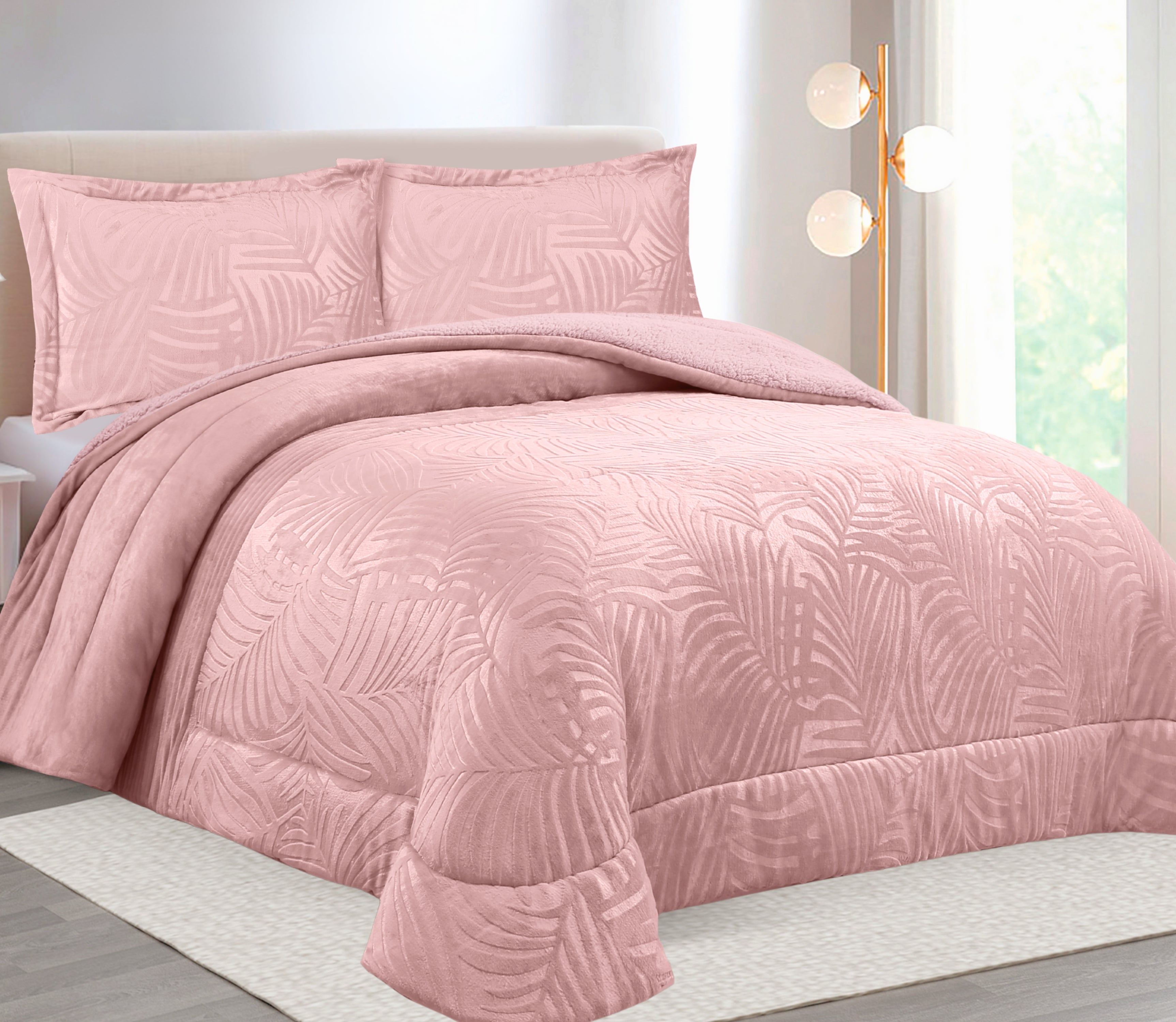 Sherpa-Tagesdecke Niven Rosa