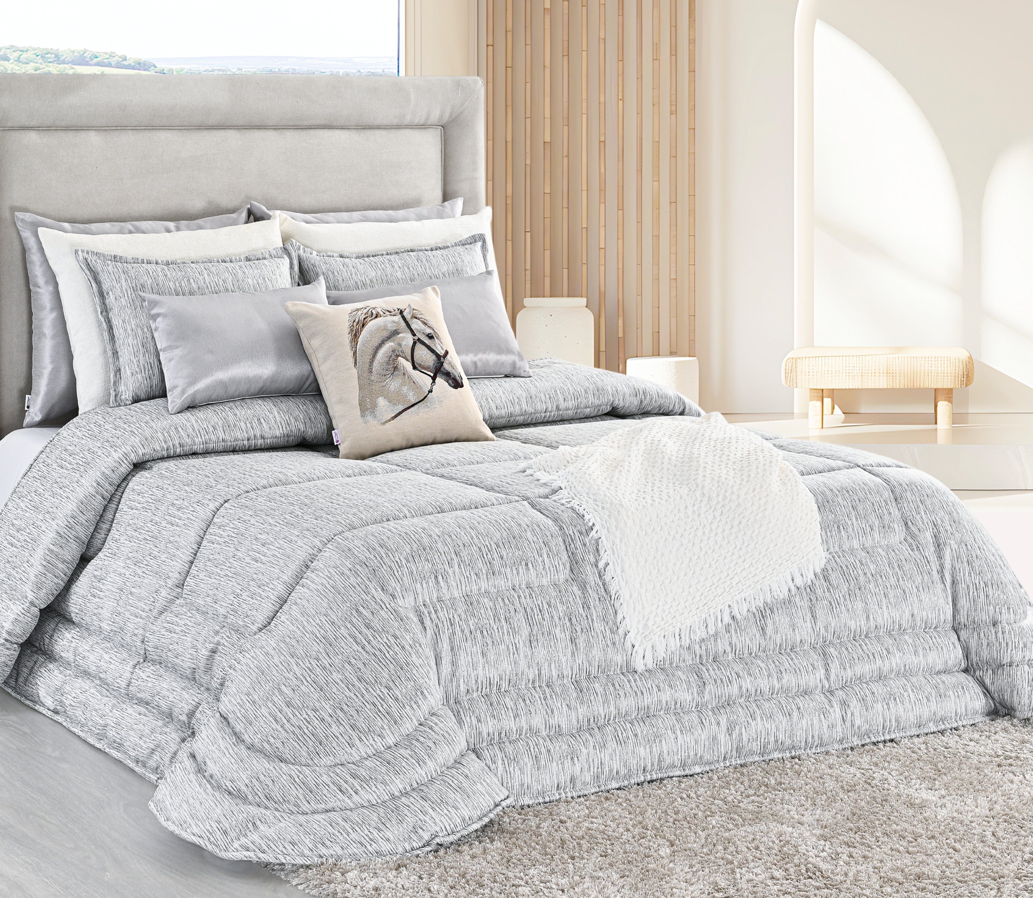 Tagesdecke Cintia Silber