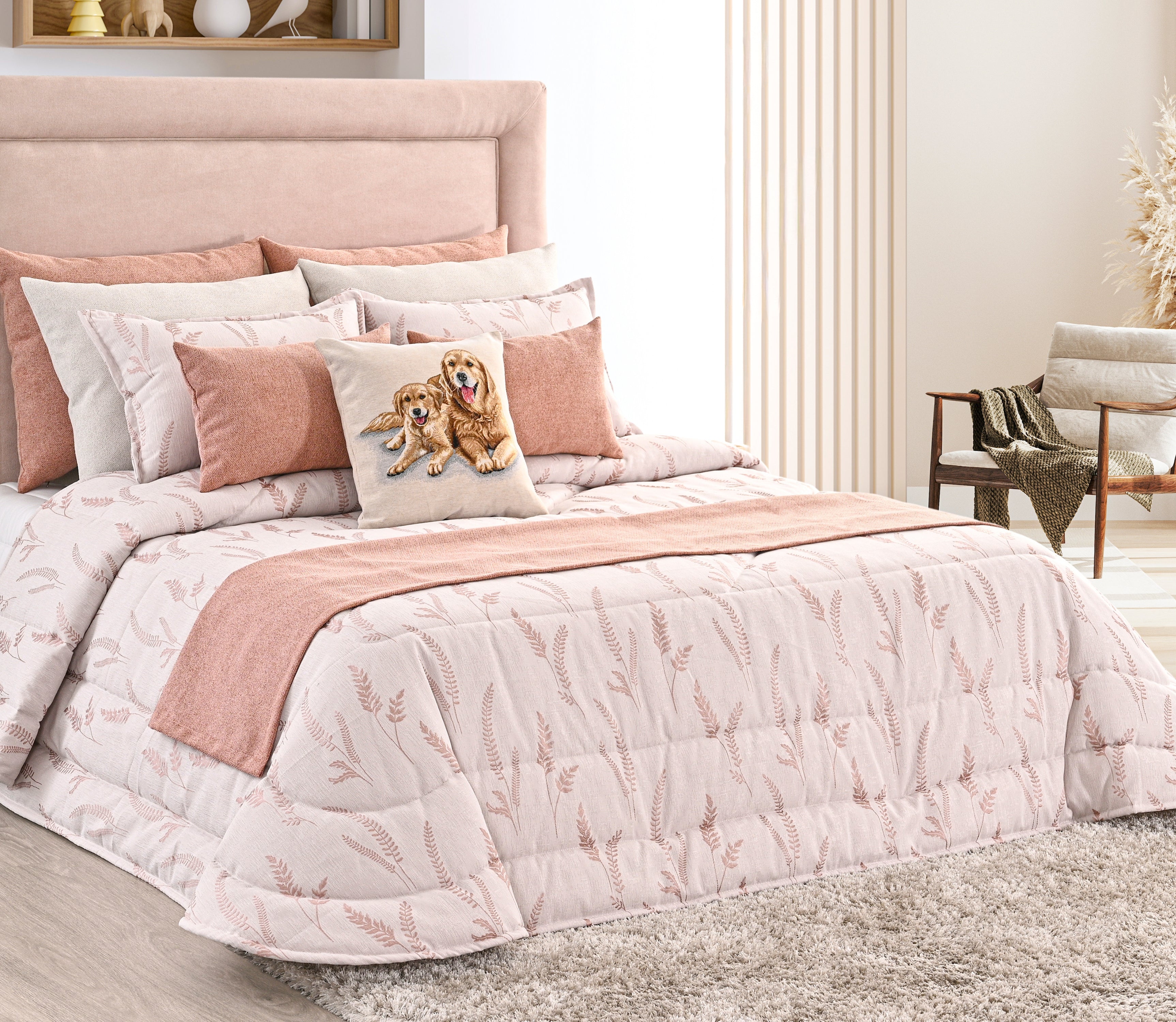 Tagesdecke Elba Rosa