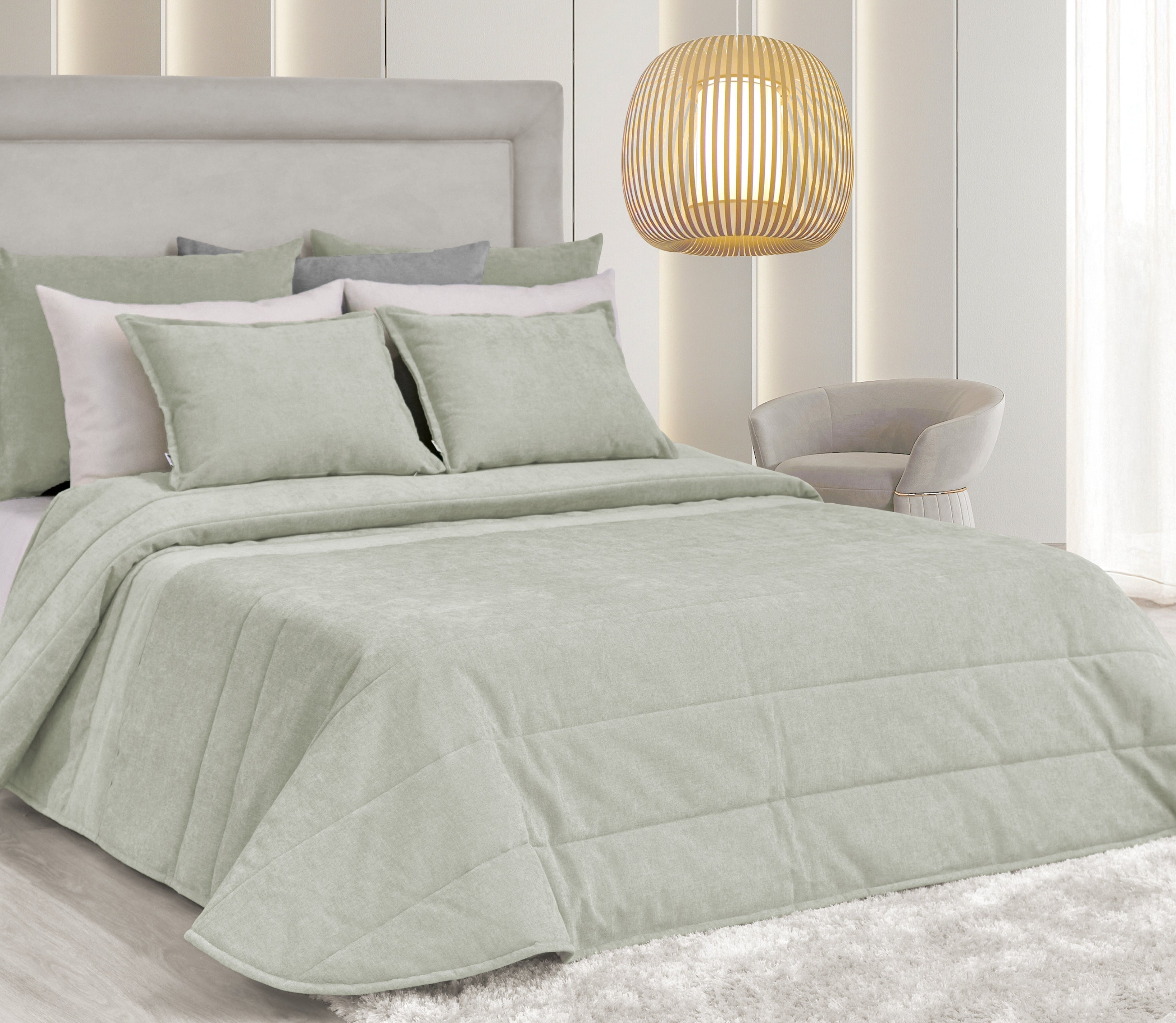 Bedspread Sena Water Green